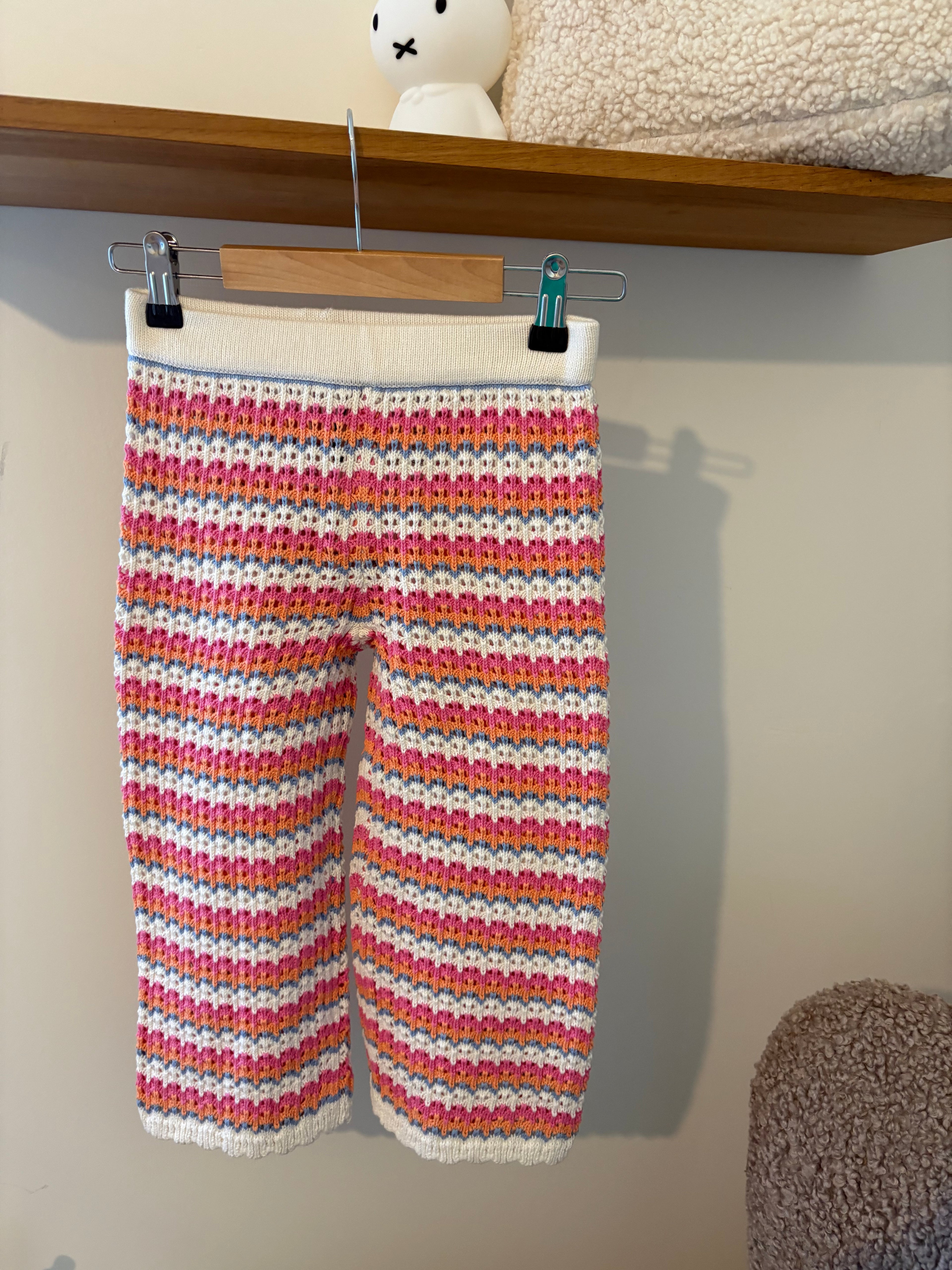M&S - gehaakte kleurrijke broek - 6Y