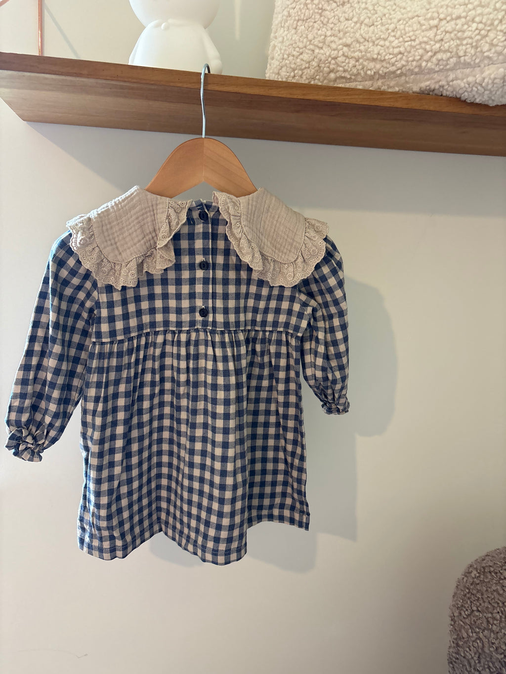 My Little Cozmo - blauw jurkje met kraagje - 18M