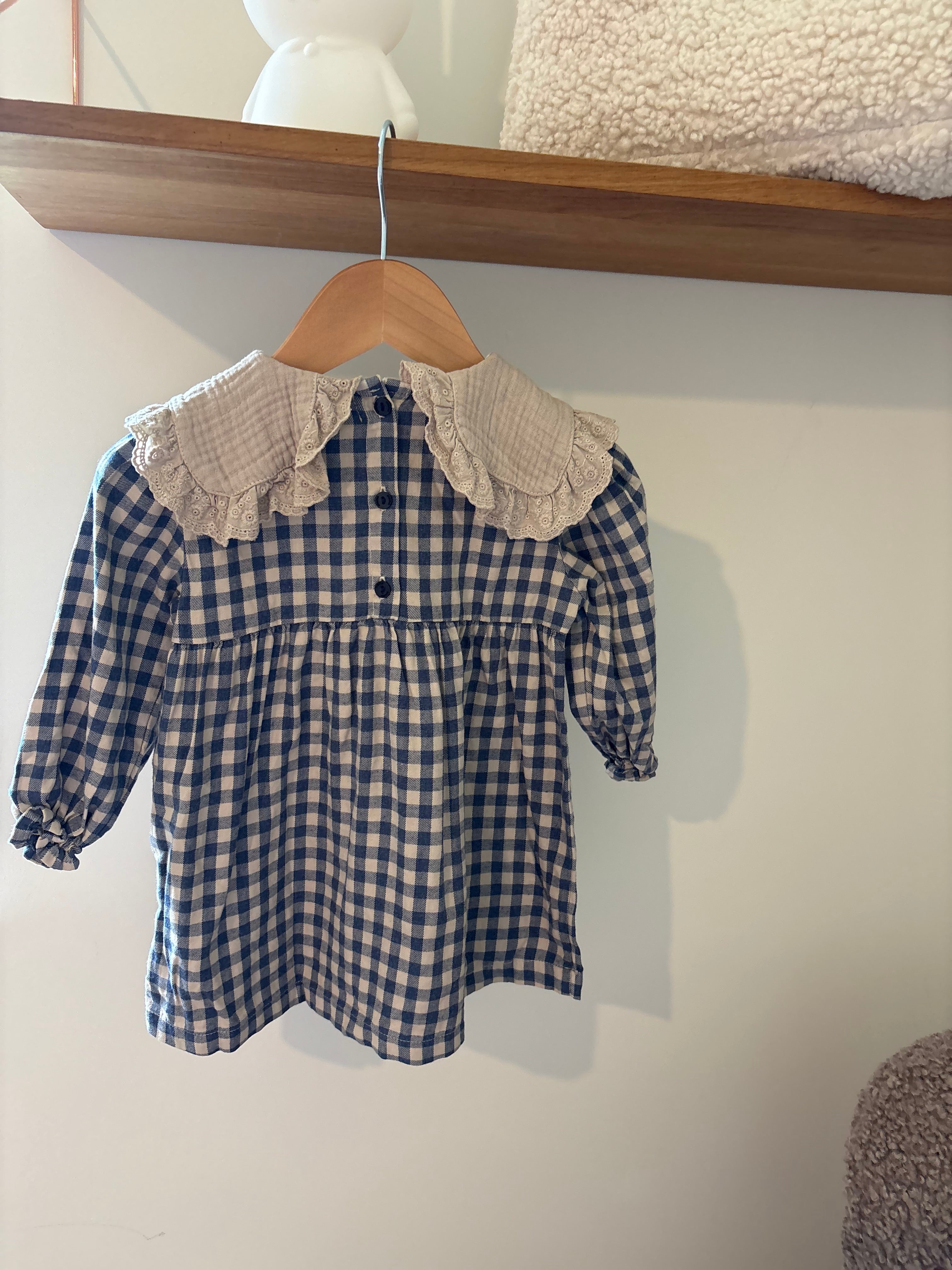 My Little Cozmo - blauw jurkje met kraagje - 18M