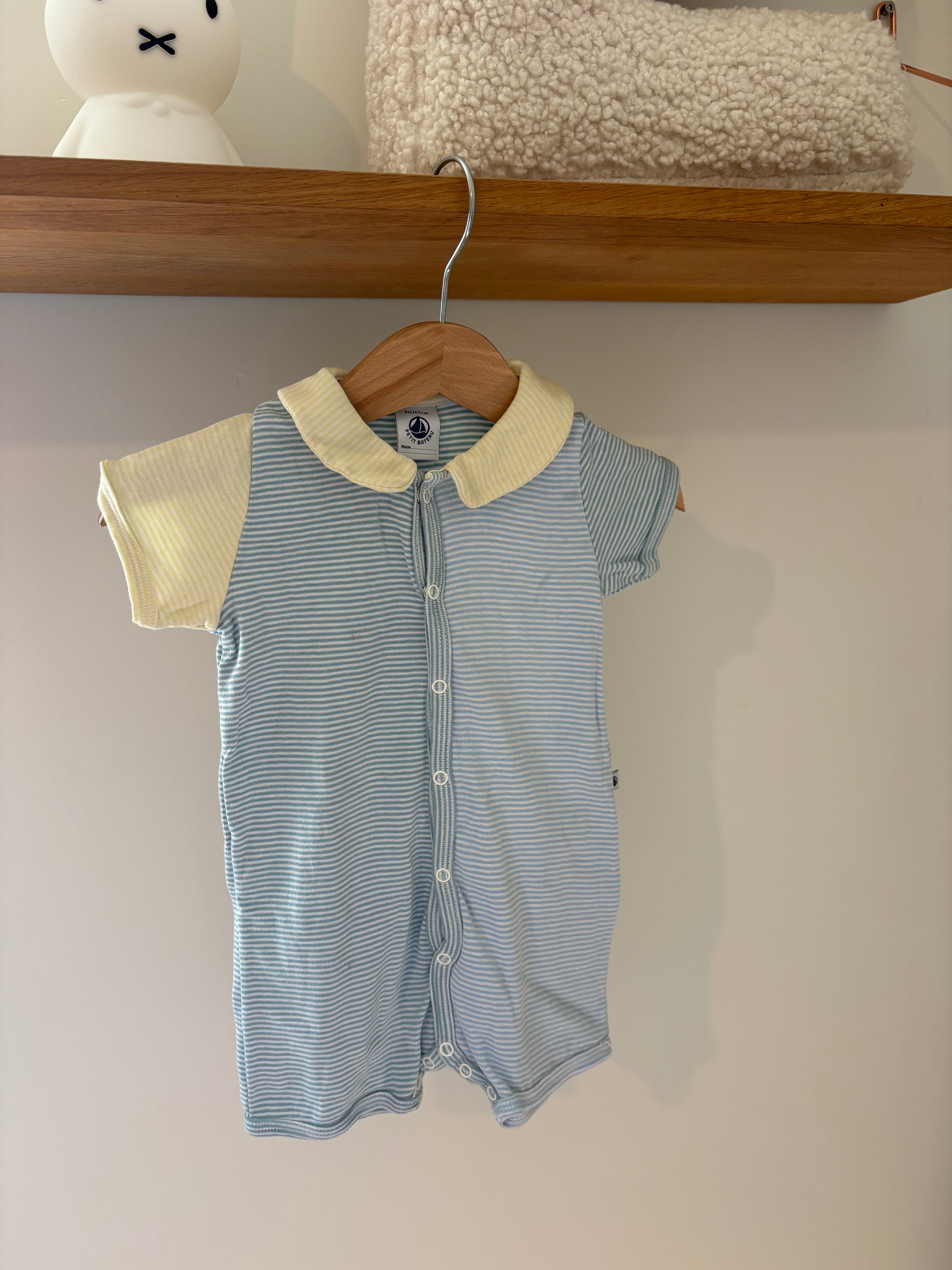Petit Bateau - blauwgeel boxpakje - 6M