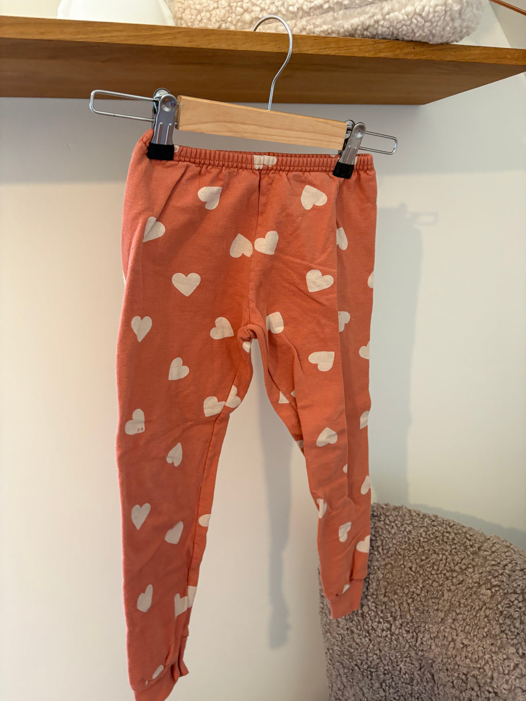 Petit Bateau - pyjama set hartjes - 5/6Y