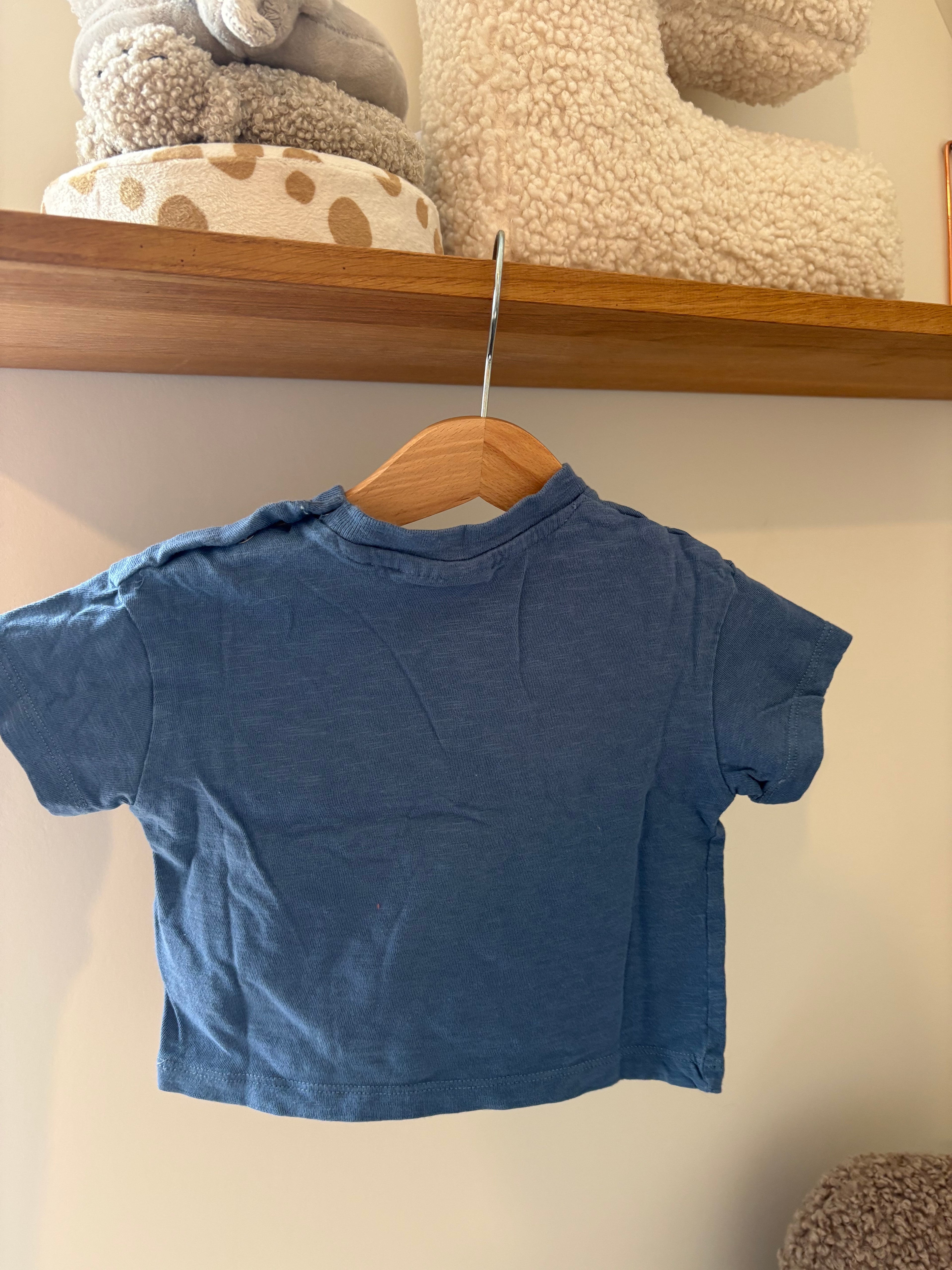 H&M - tshirt blauw - 68