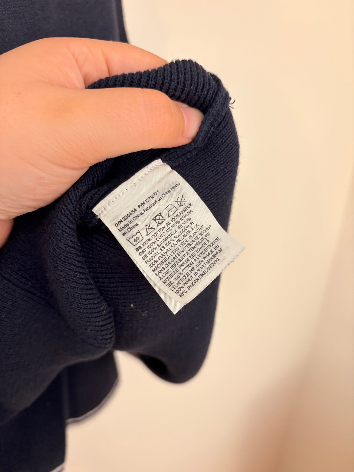 H&M - blauw jurkje (katoen) - 80