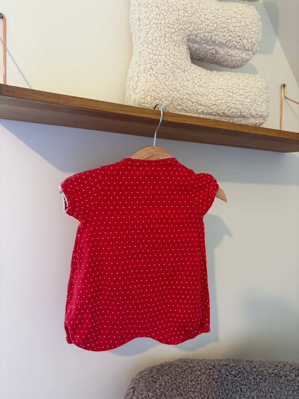 Petit Bateau rood kruippakje - 60