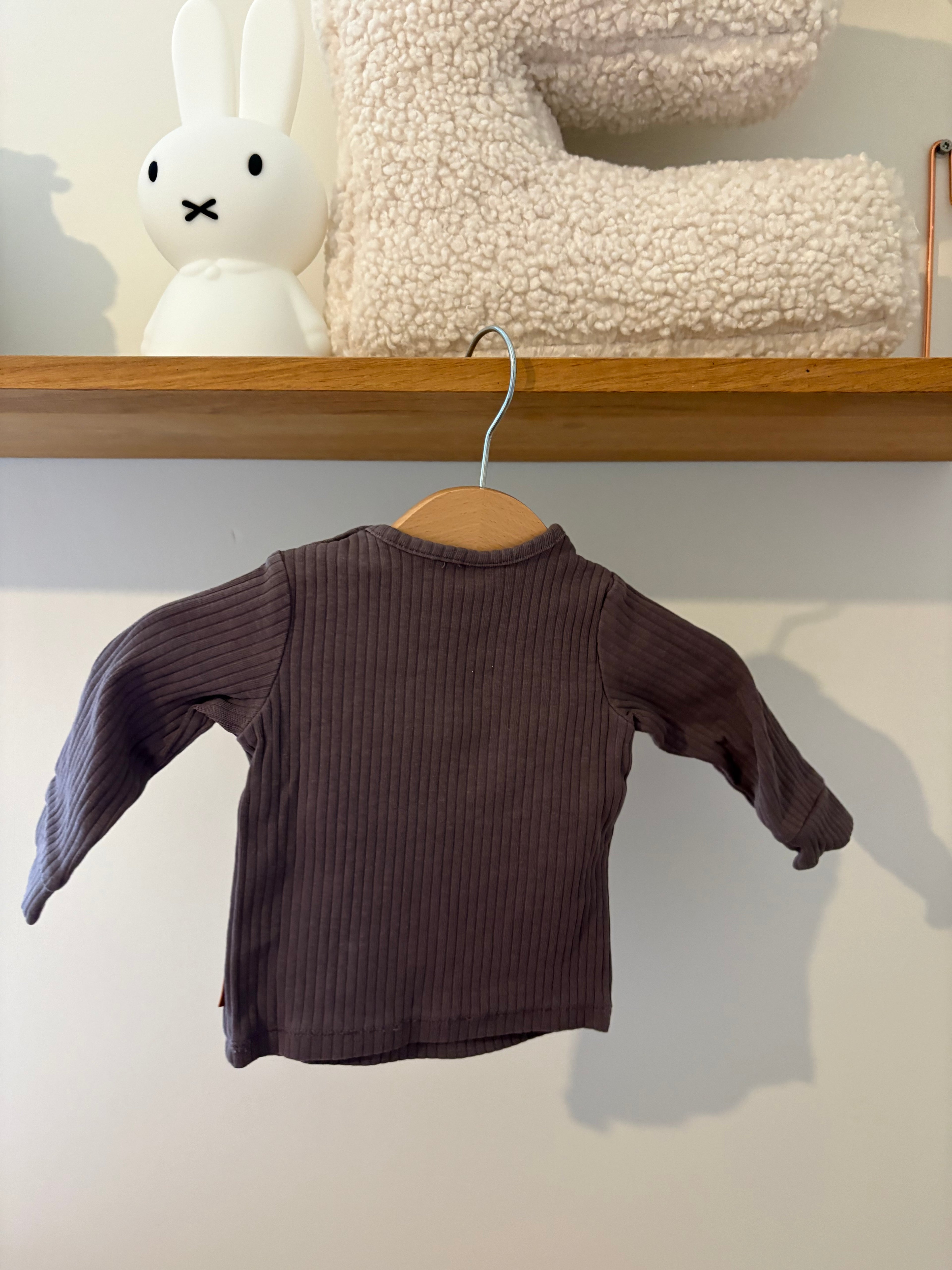 Hema - tshirt lange mouwen in mauve - 56