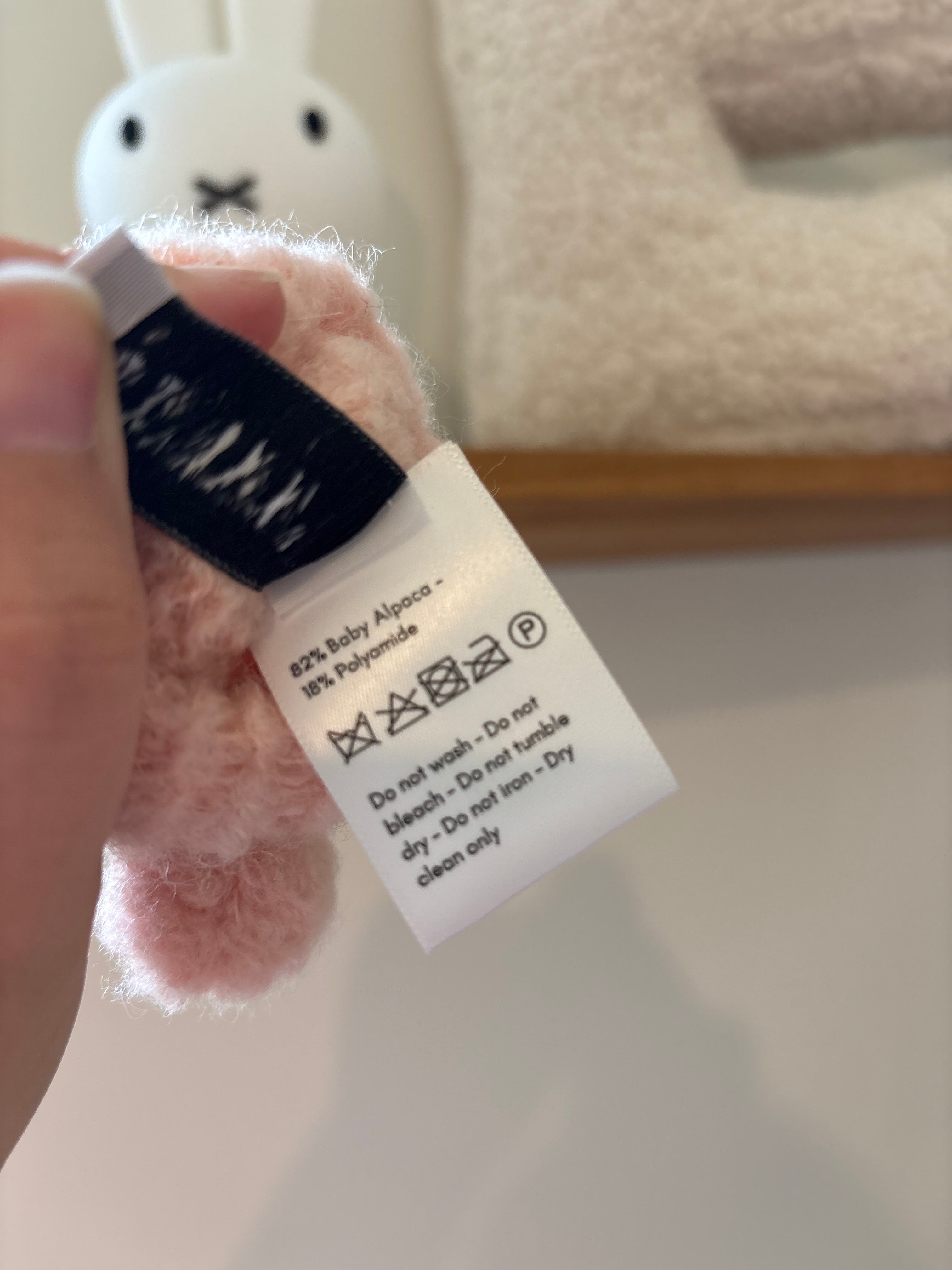 LN Knits - roze knit pantoffels/sokjes - 0/3M