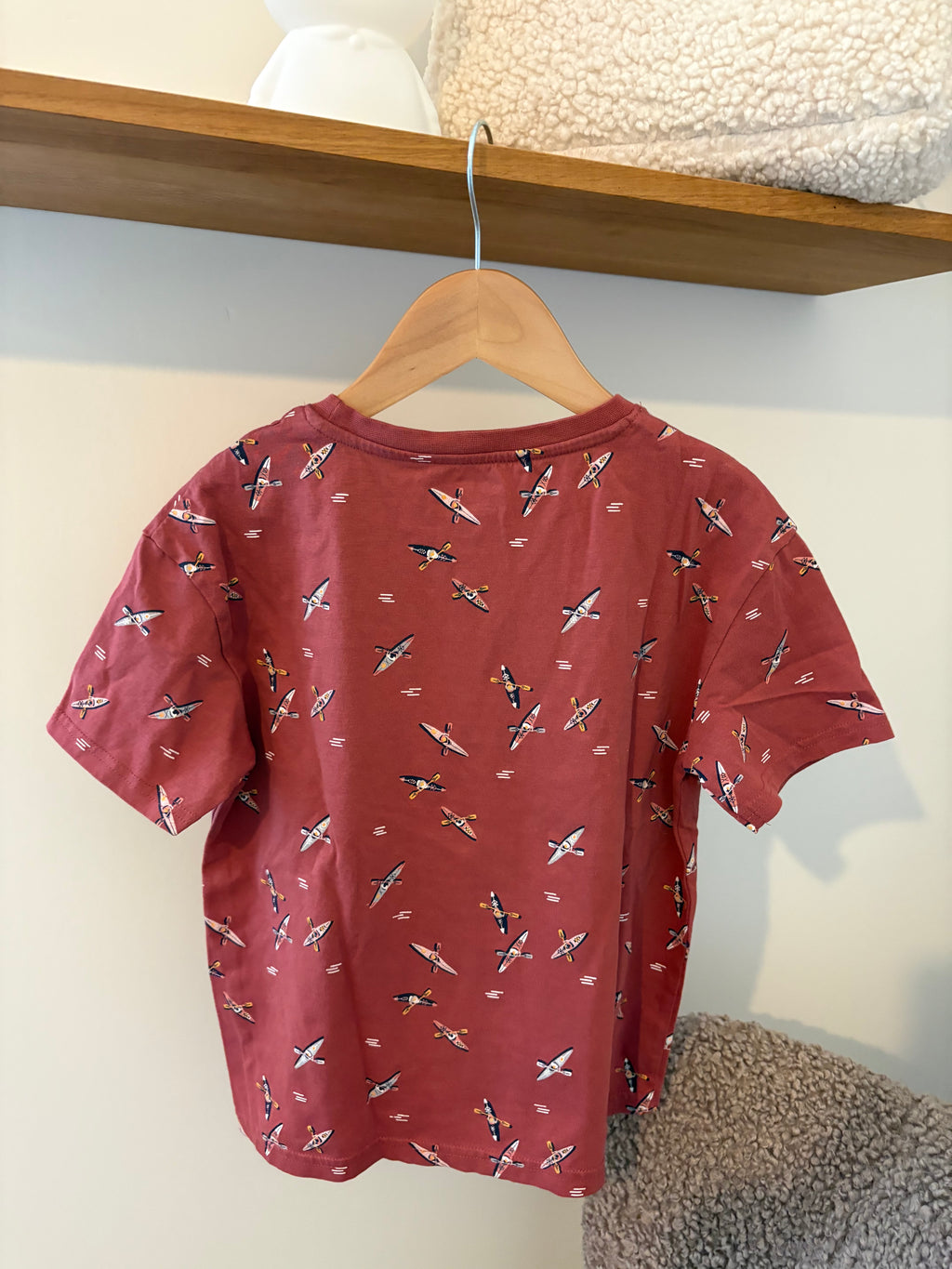 Kiabi - tshirt bootjes rood - 8Y