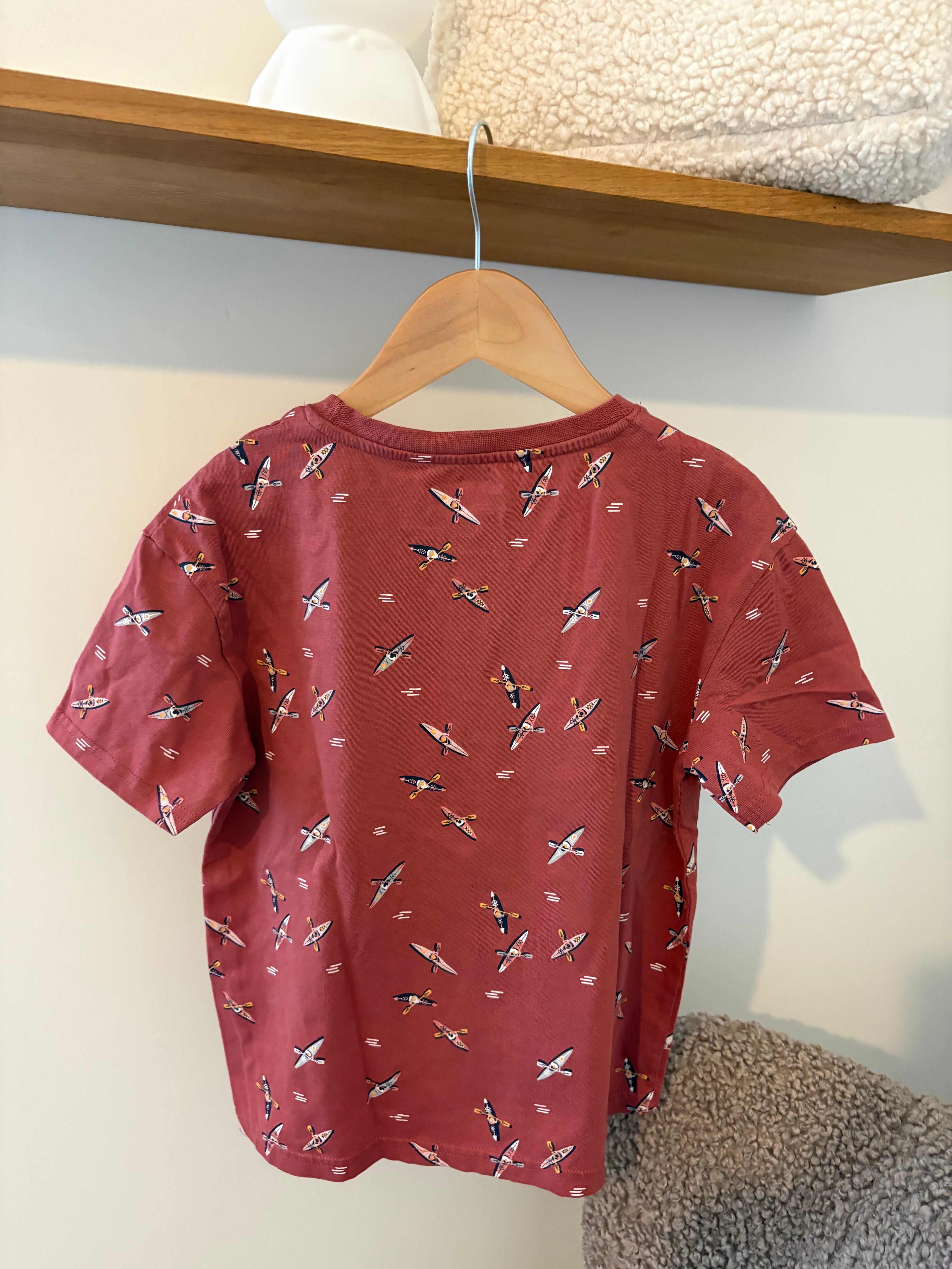 Kiabi - tshirt bootjes rood - 8Y