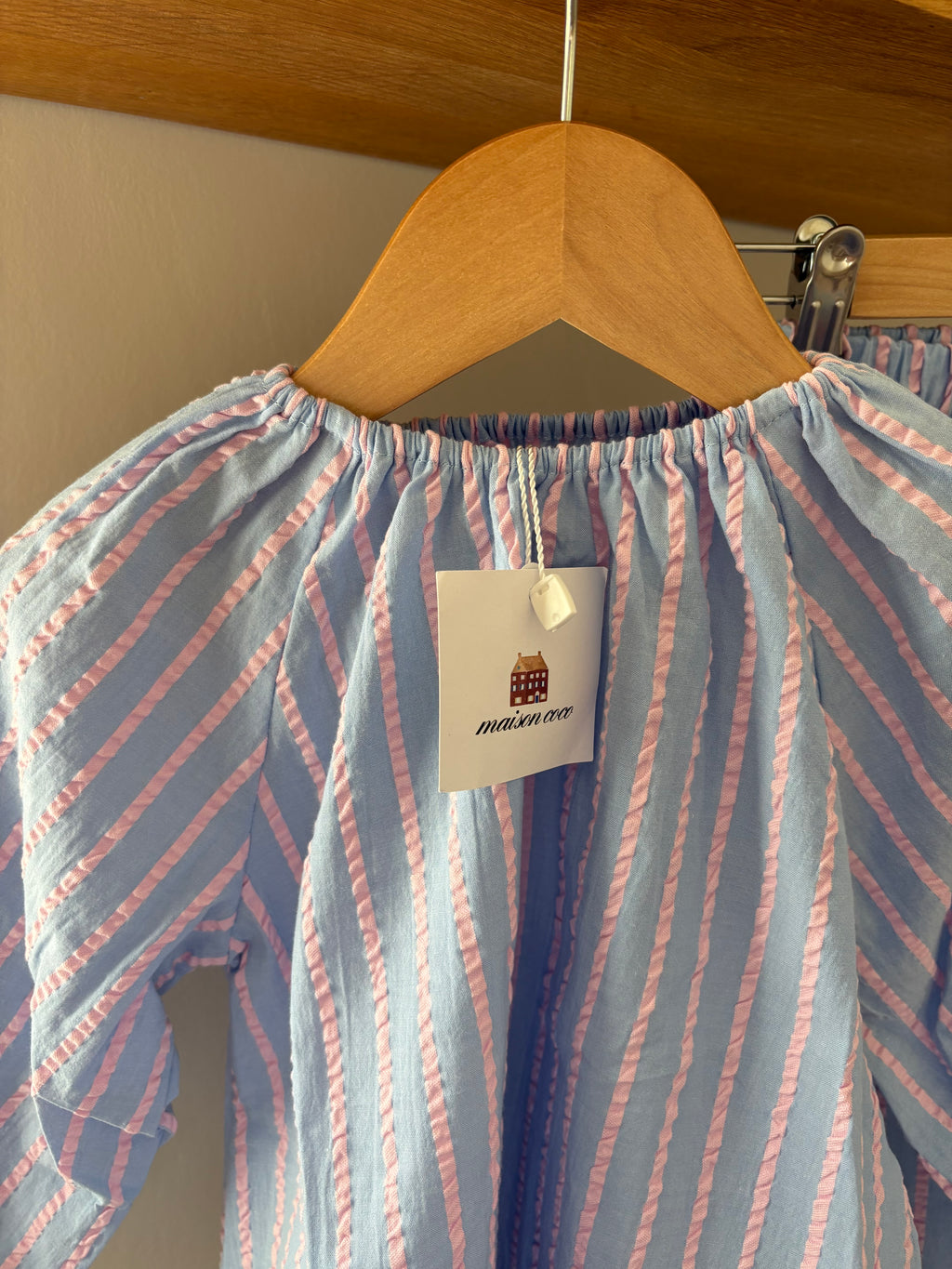 Maison Coco - Setje pastelblauwe & roze  - 2/3Y