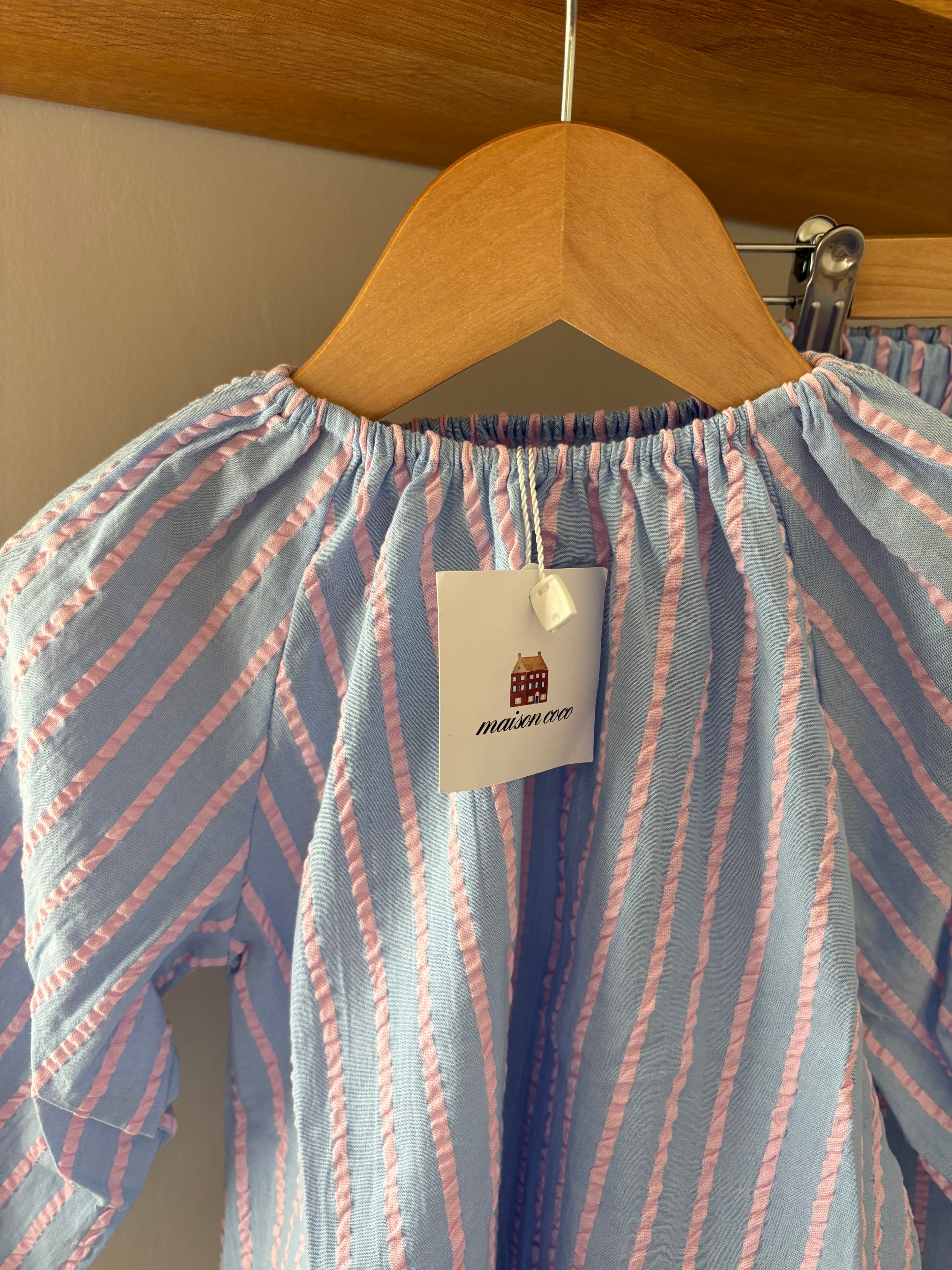 Maison Coco - Setje pastelblauwe & roze  - 2/3Y
