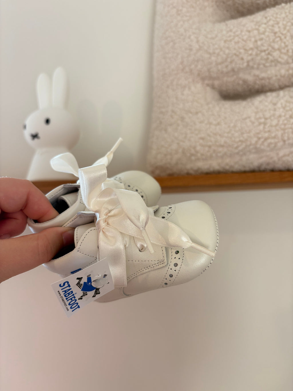 Stabifoot - witte babyschoentjes met strik - 19 (nieuw)