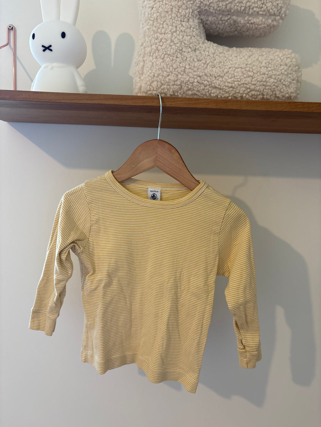 Petit Bateau - pyjamatop geel - 95