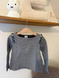 Petit bateau - grijs gestreept truitje - 104