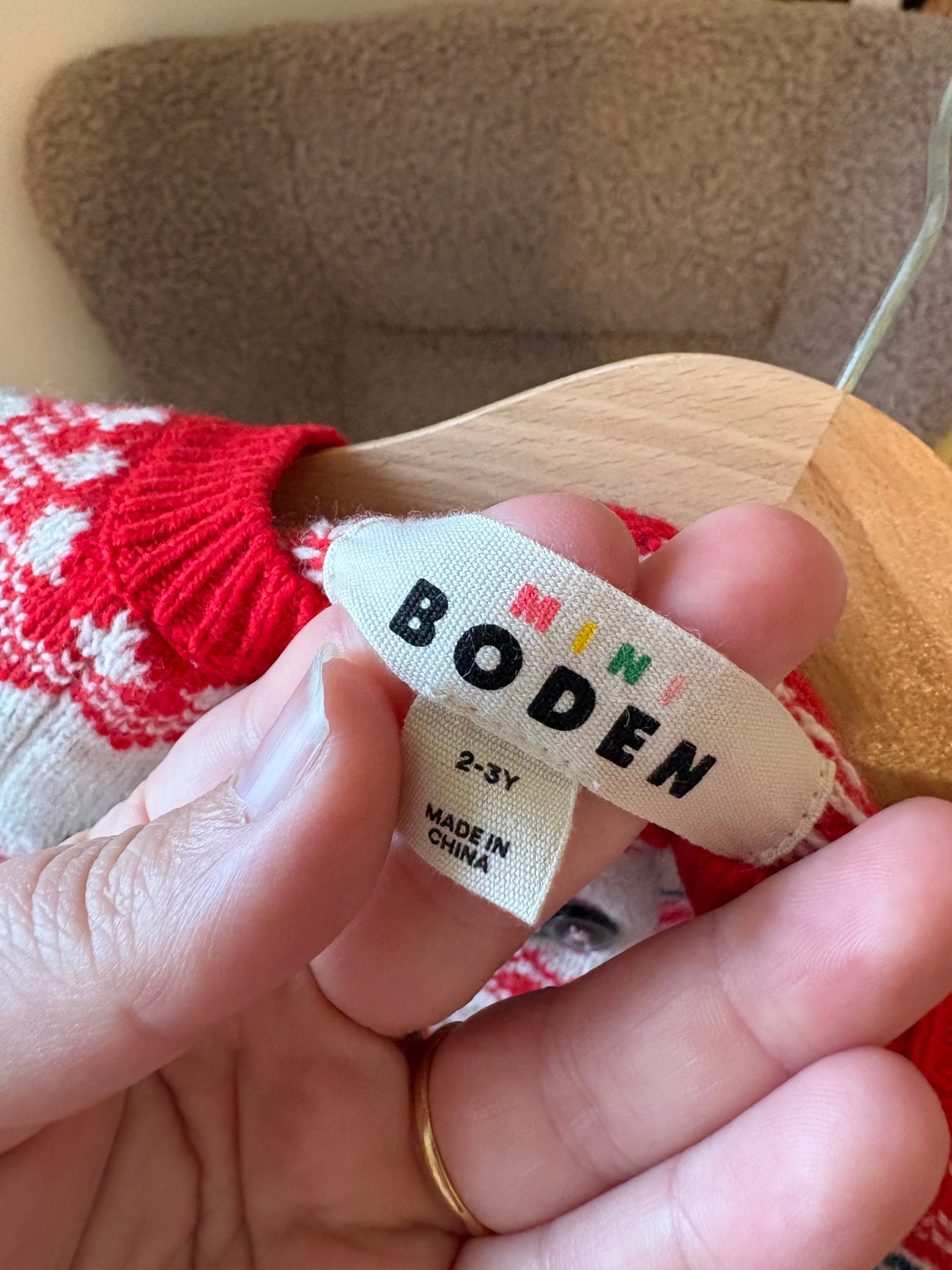 Mini Boden kersttrui - 98