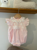 Be Chic - roze broekpakje met broderie - 18M