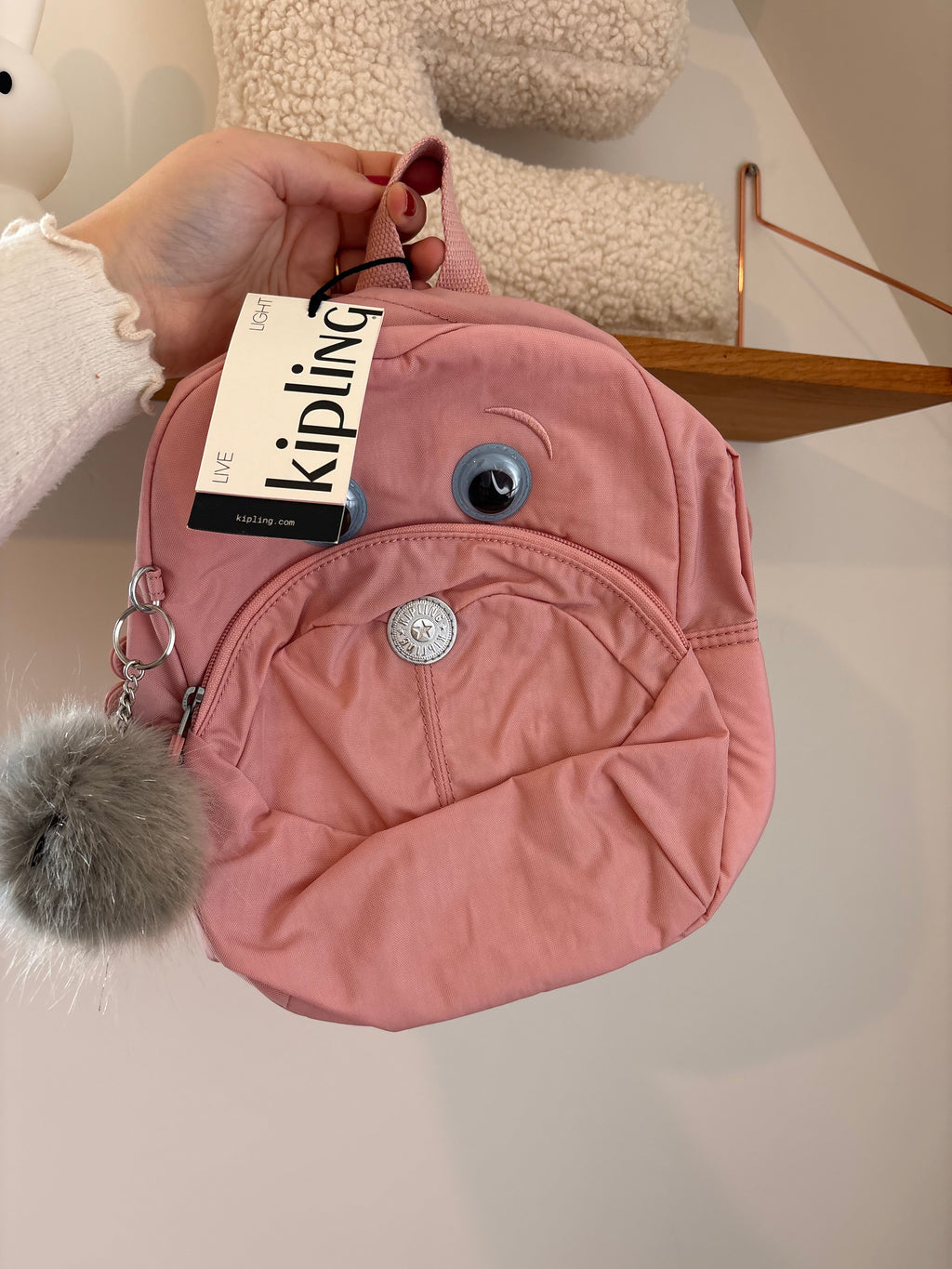 Kipling - FASTER - roze rugzakje - nieuw