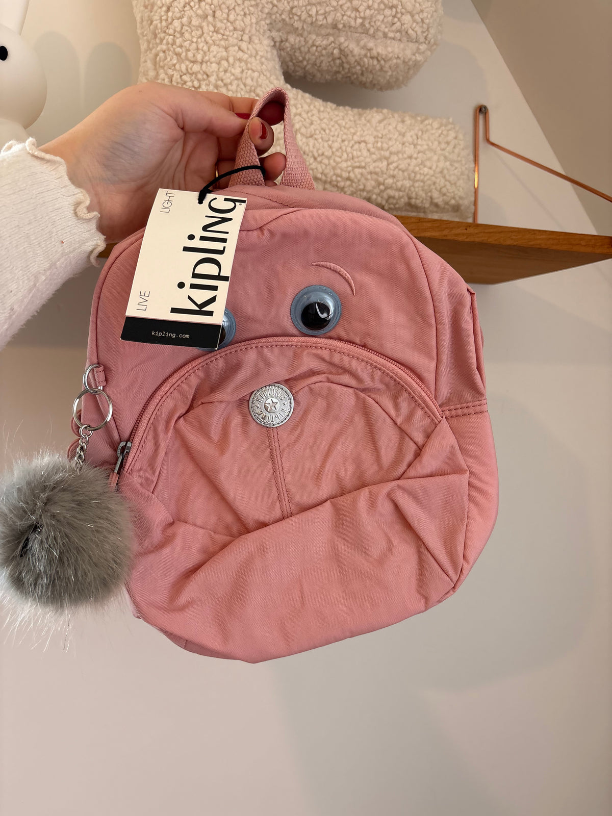 Kipling - FASTER - roze rugzakje - nieuw