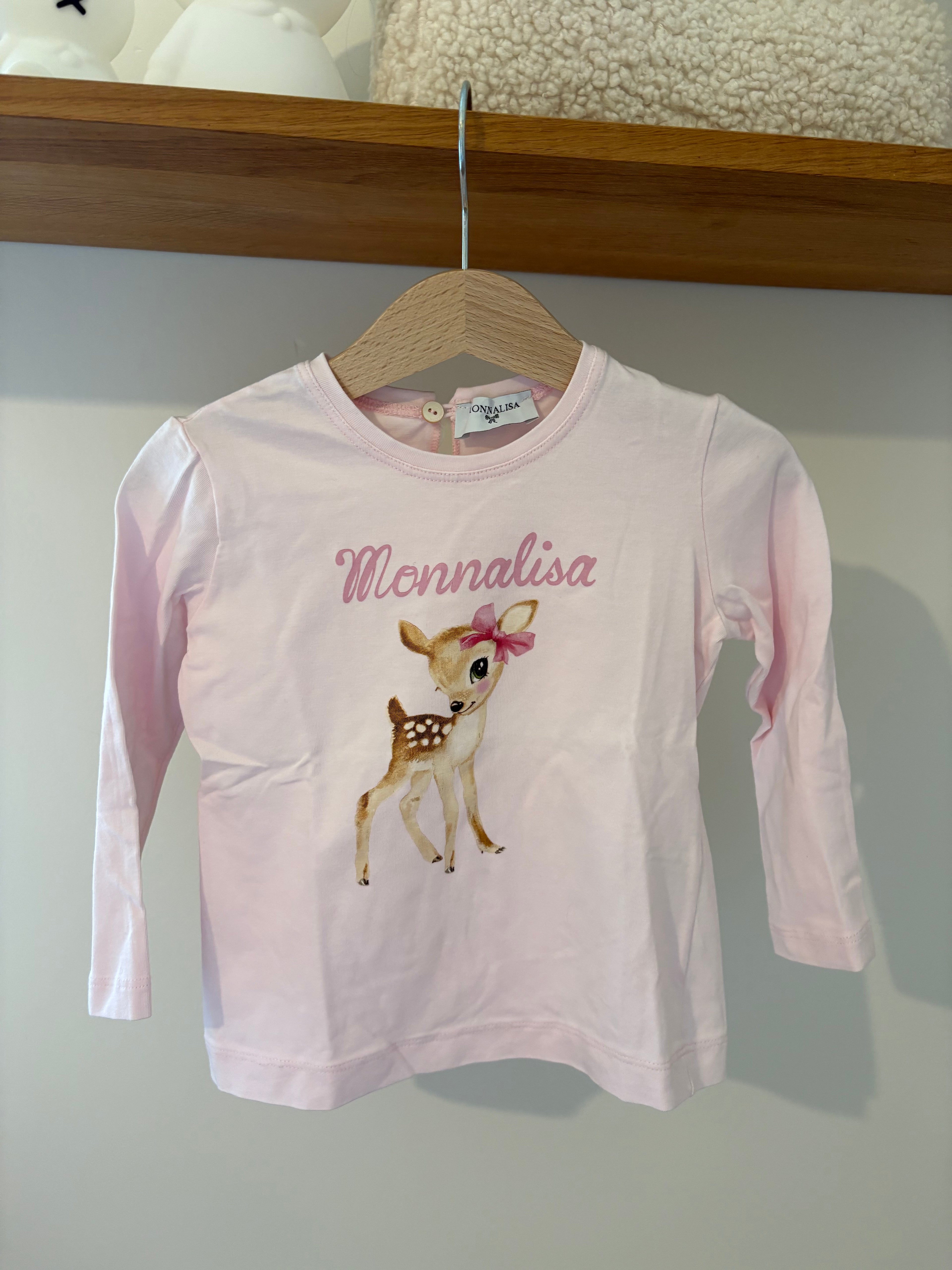 Monnalisa - tshirt lange mouwen bambi - 36M