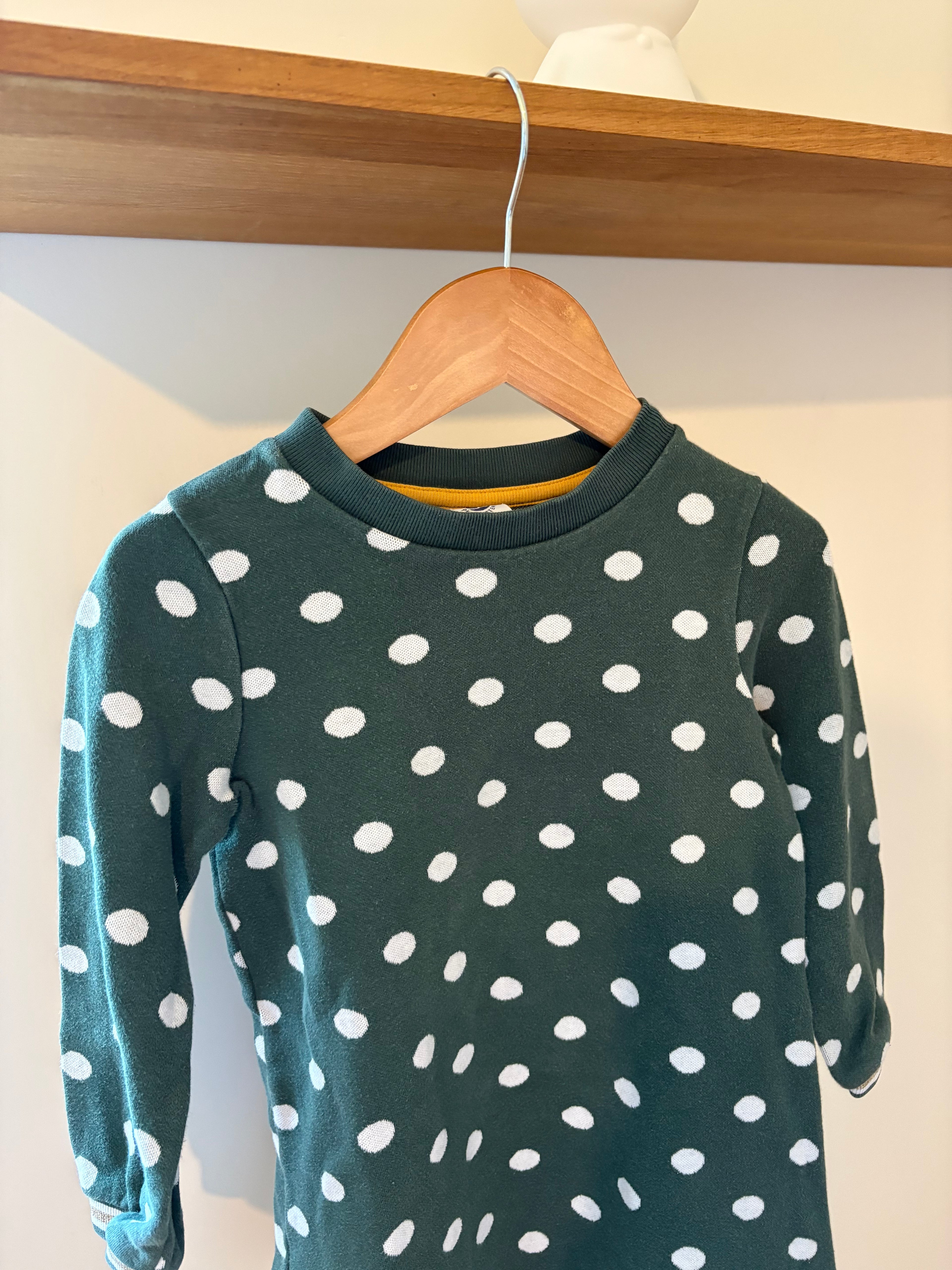 Petit Bateau - kleedje met bollen - 104