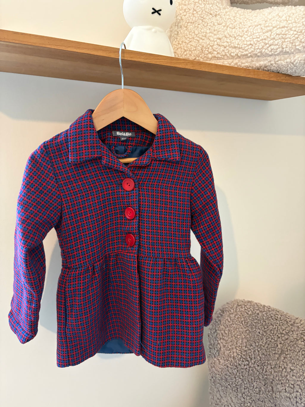 Bel&Bo - blazertje blauw & rood - 104