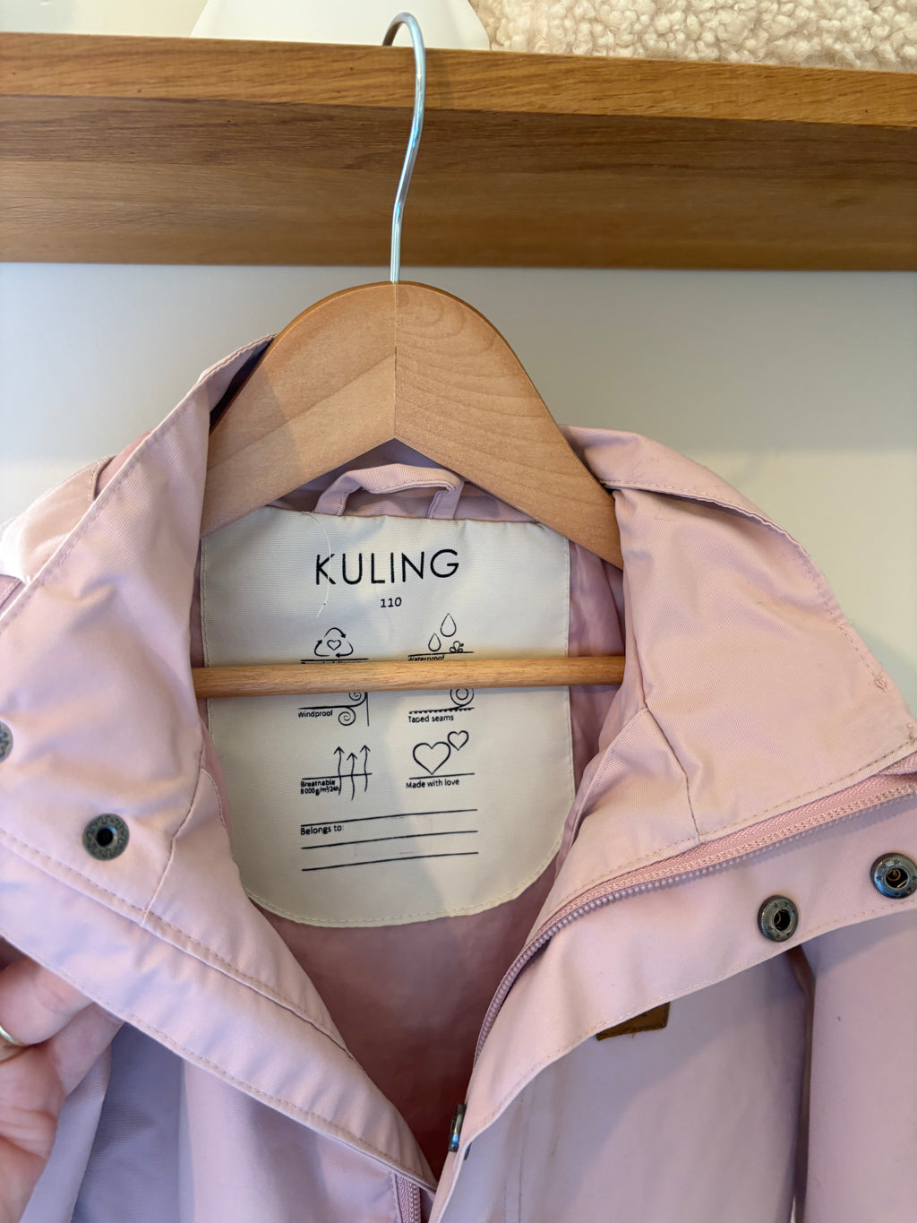 Kuling - roze wind-en regenjas - 110