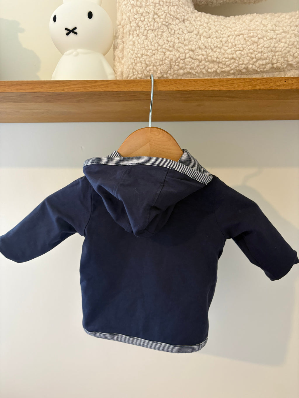 Noppies - marineblauw reversible jasje - 56