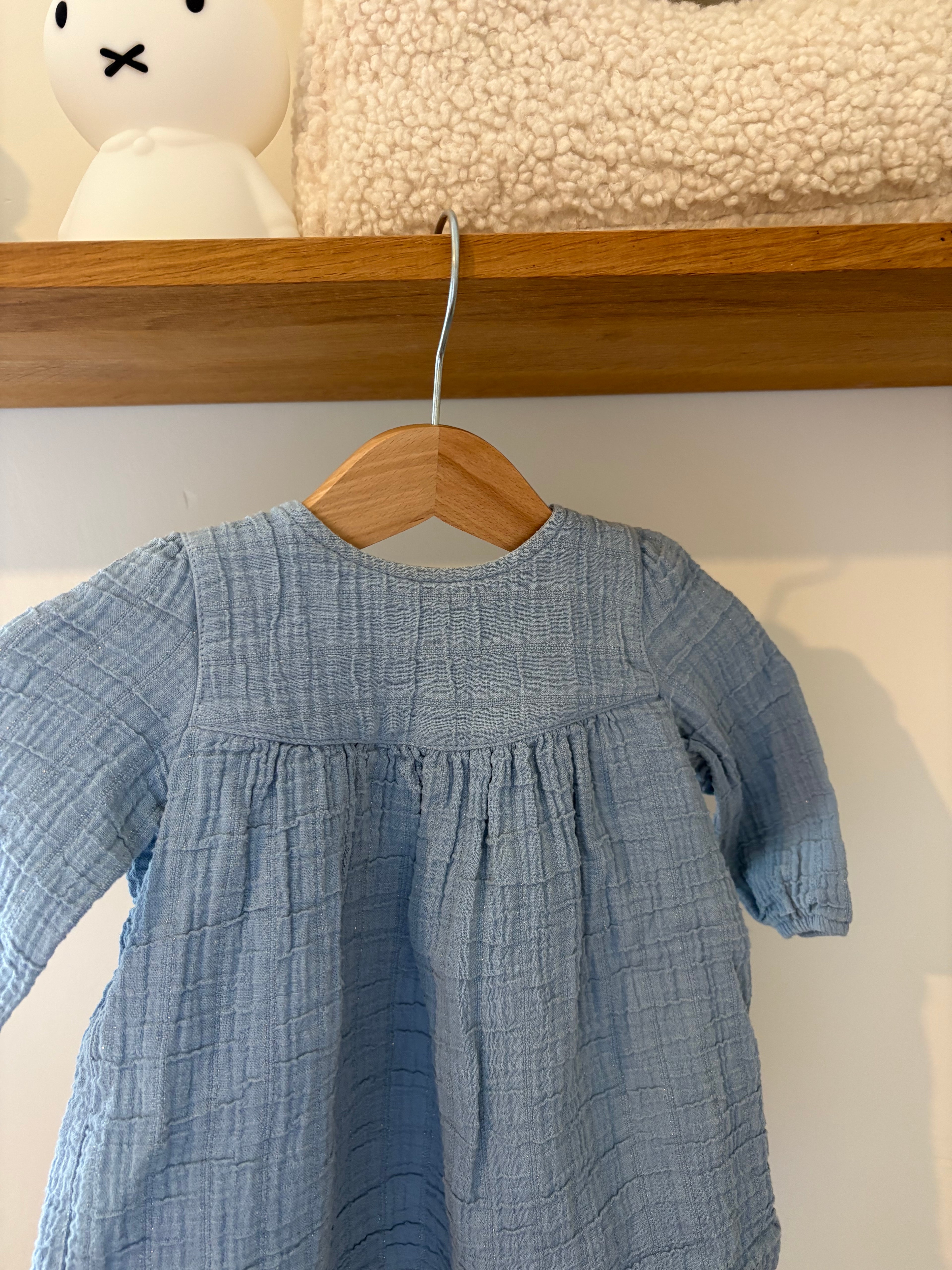 P'tit Filou - blauw jurkje - 6M