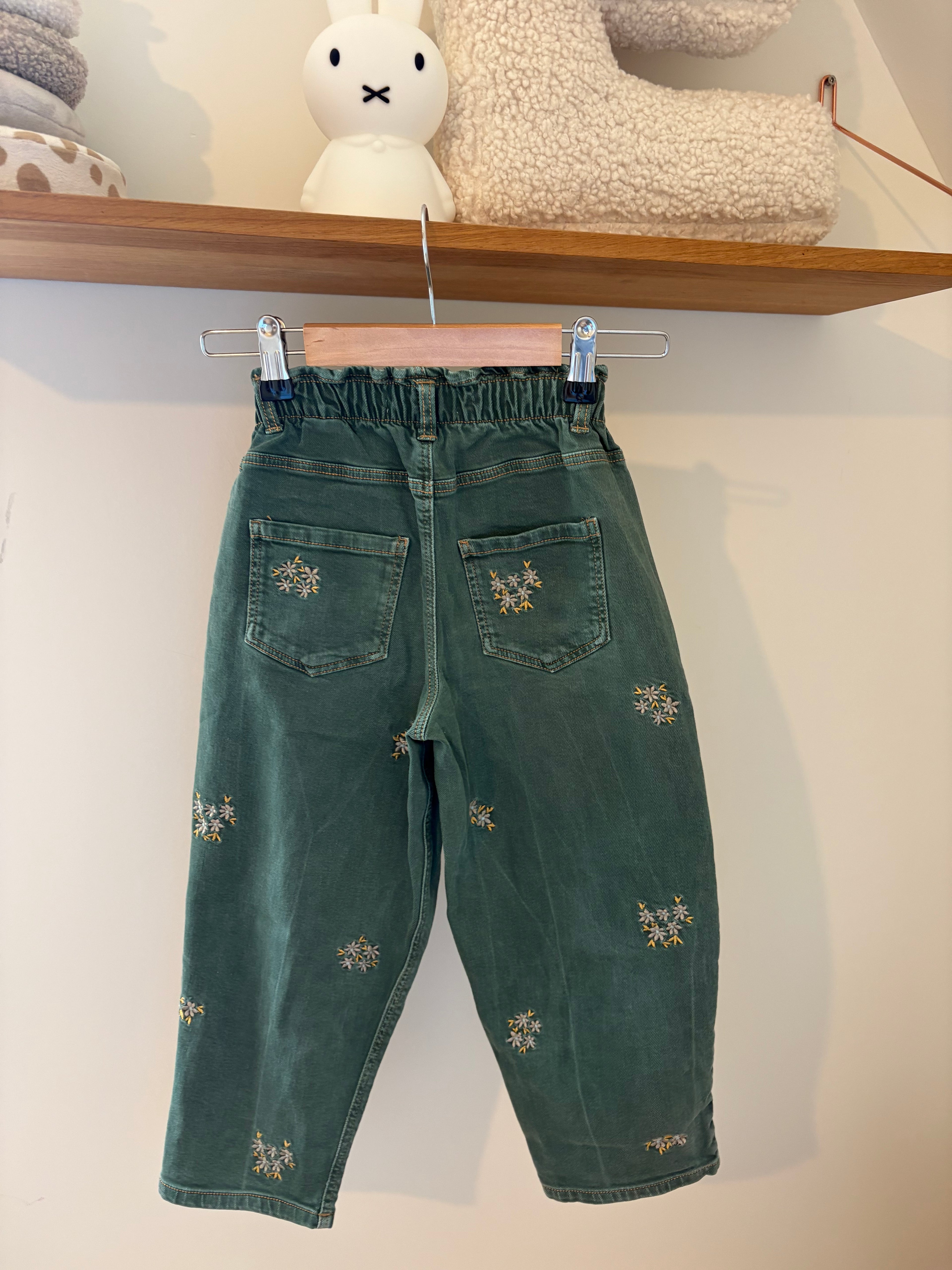 Zara - groene jeans - 116