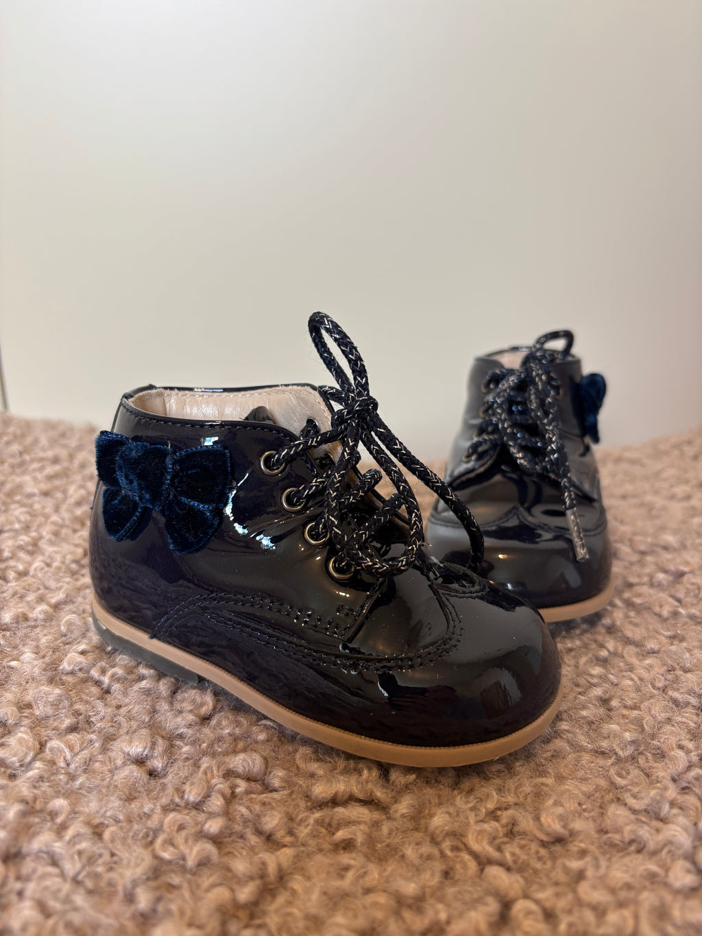 Béberlis - blauwe laqué schoentjes - 19