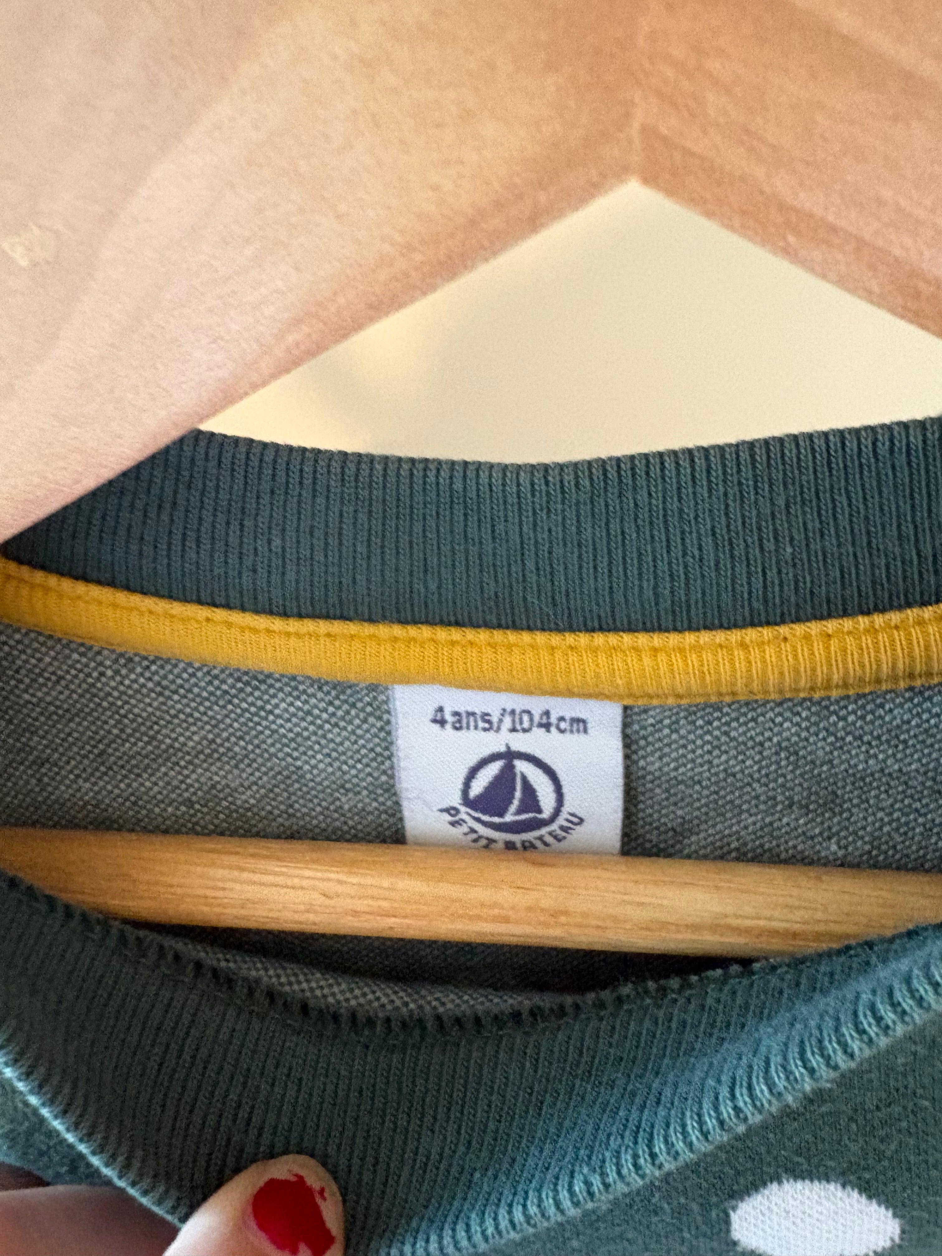 Petit Bateau - kleedje met bollen - 104