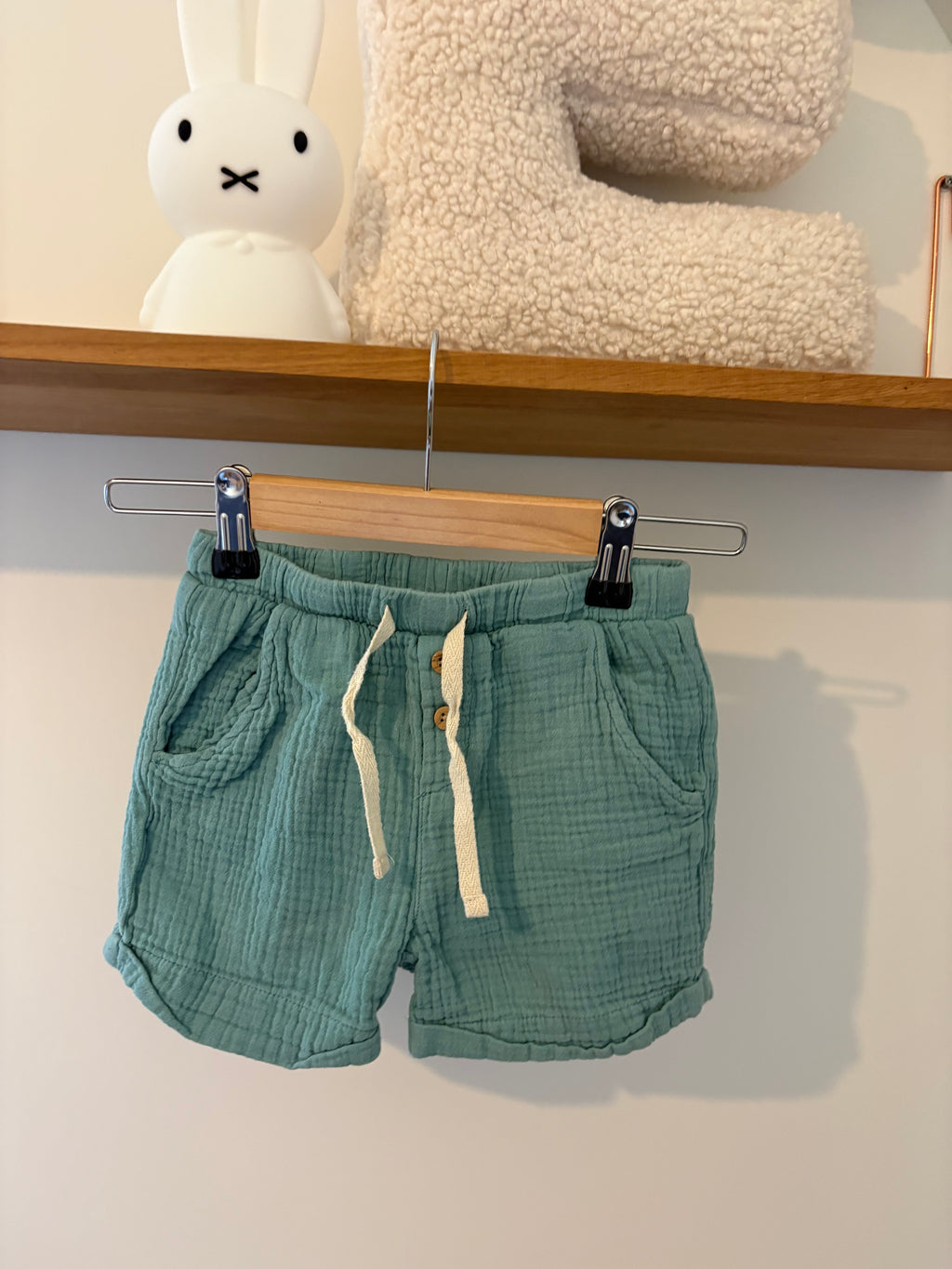 Hema - blauw turquoise tetra shortje - 92