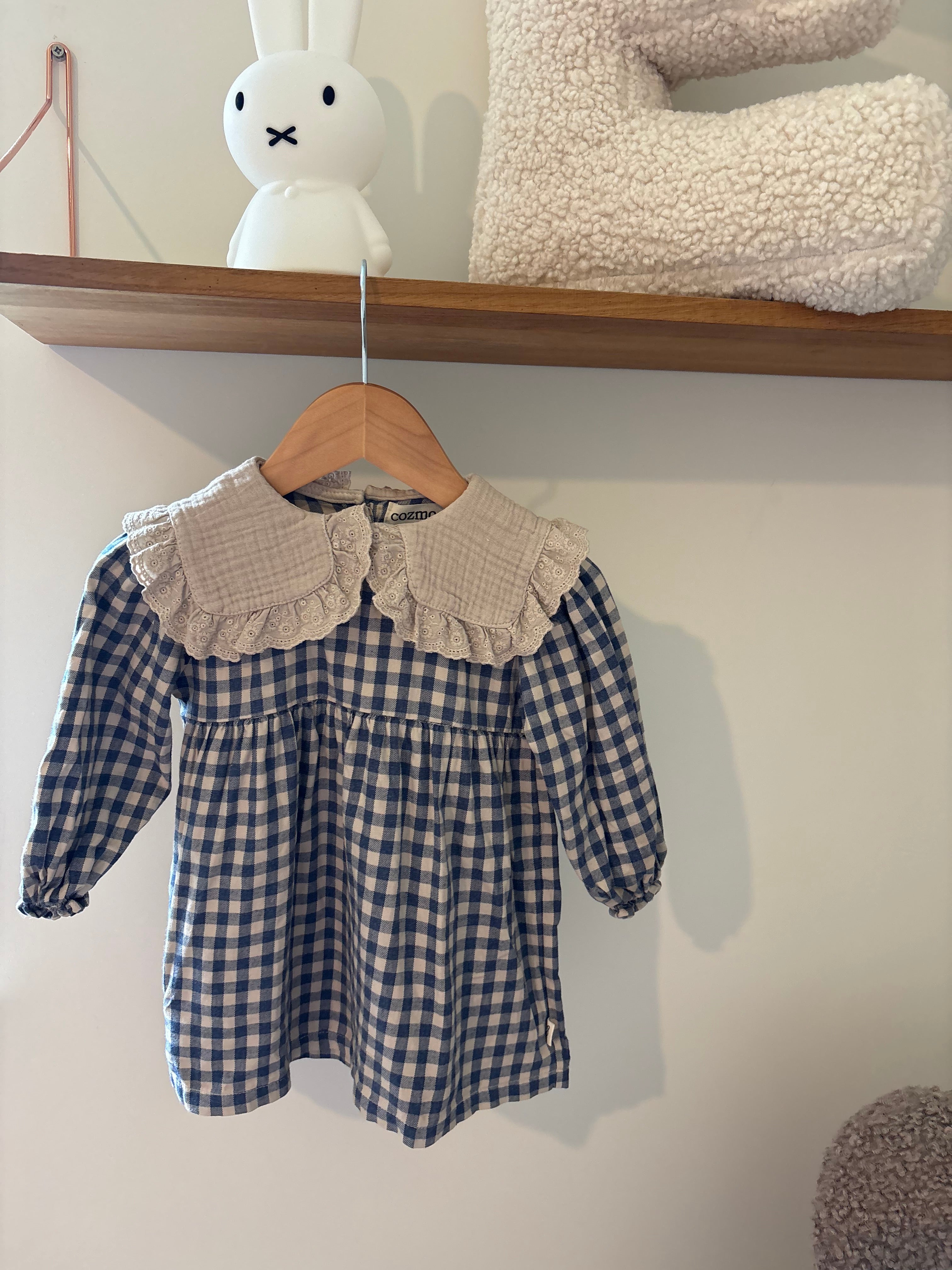 My Little Cozmo - blauw jurkje met kraagje - 18M