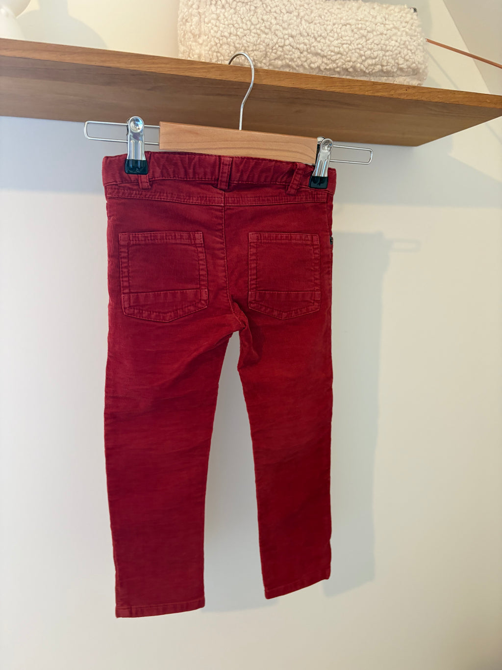 Simple Kids - rode corduroy broek - 3Y