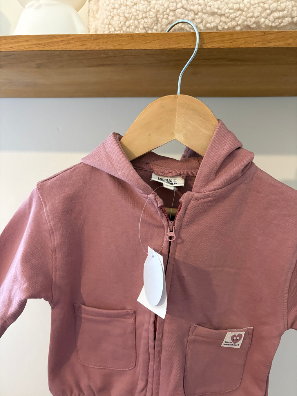JBC - roze trui met rits "little sweetie" - 68