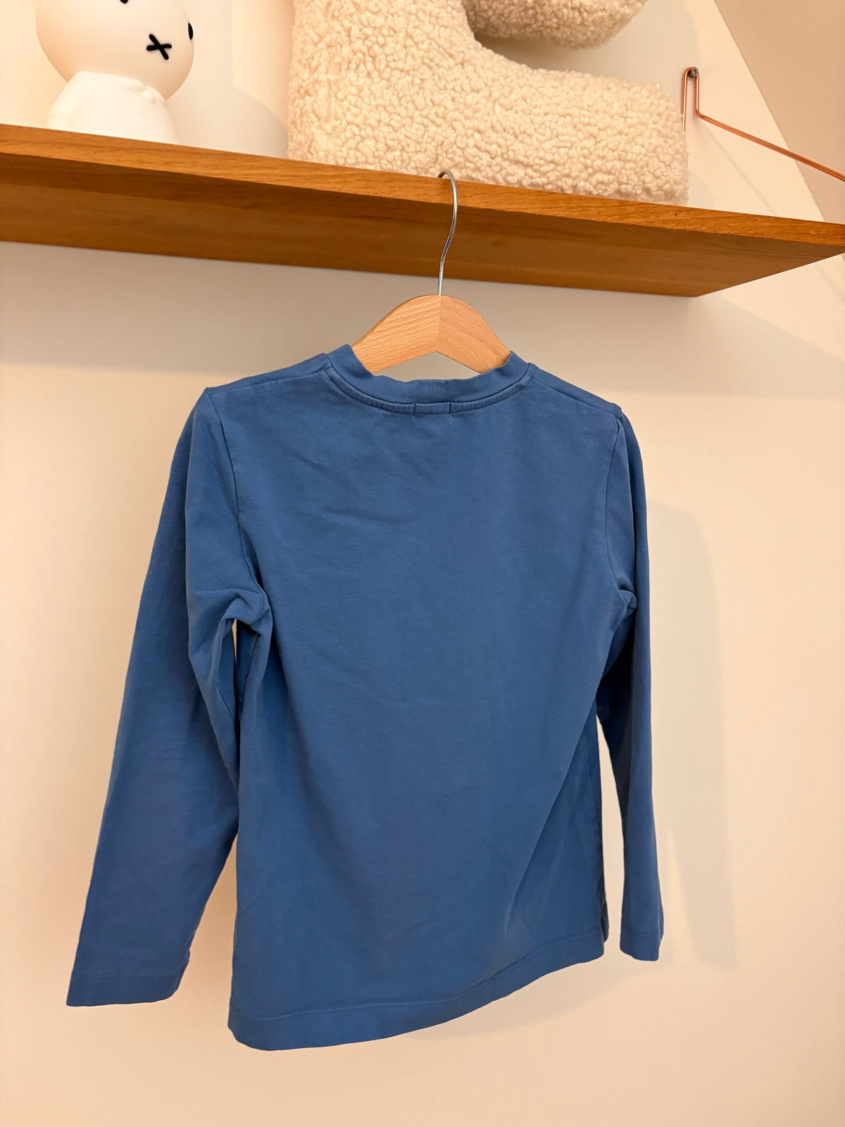 Gymp - blauwe tshirt lange mouwen - 122