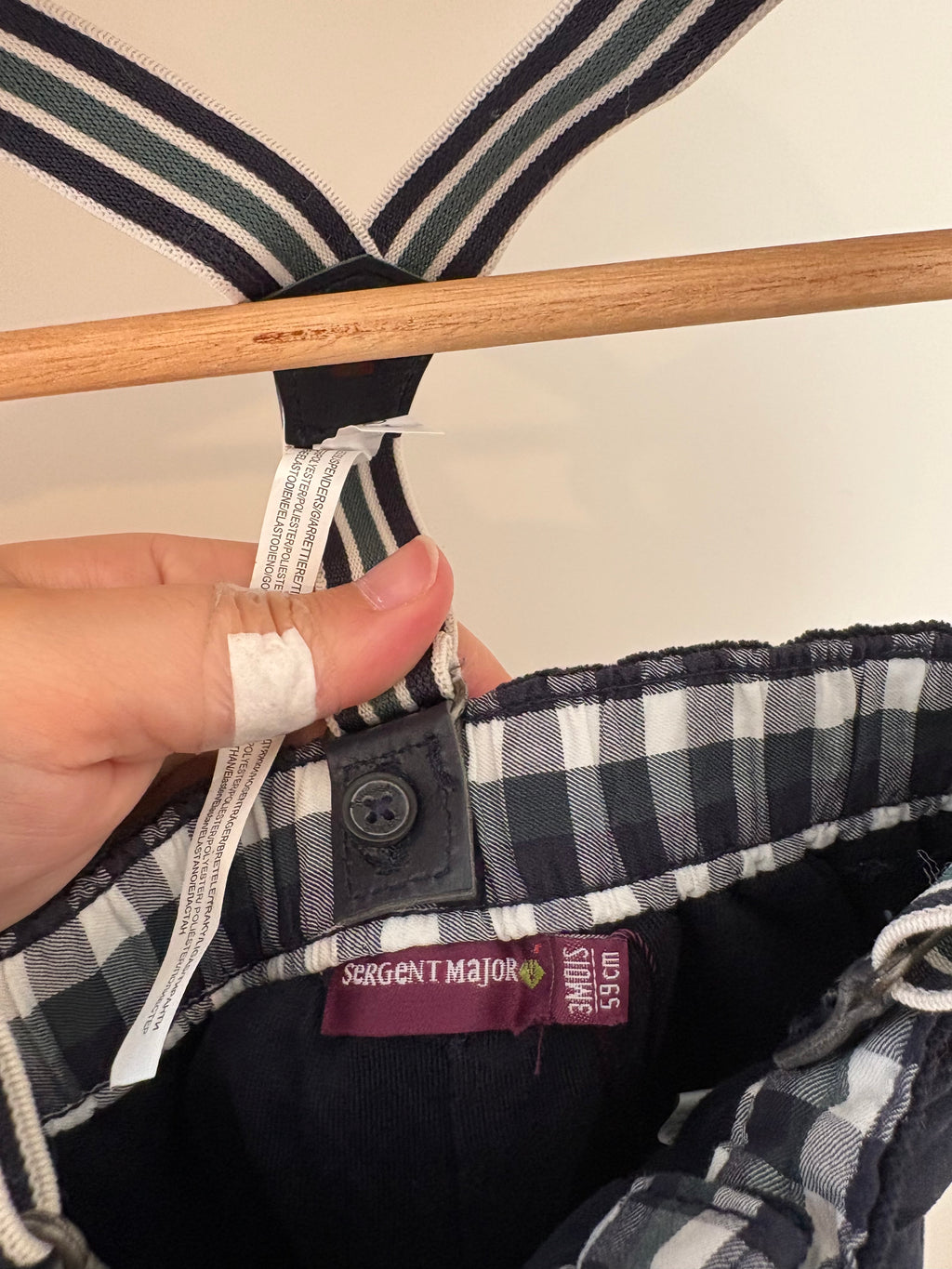 Sergent Major - broekje met bretellen - 2/3M