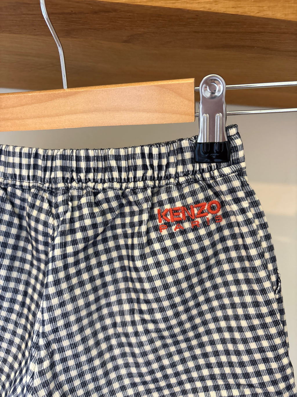 Kenzo - vichy ruit shortje - 18M