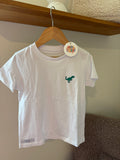 Wist je dat -Tshirt wit met dino - 5/6Y