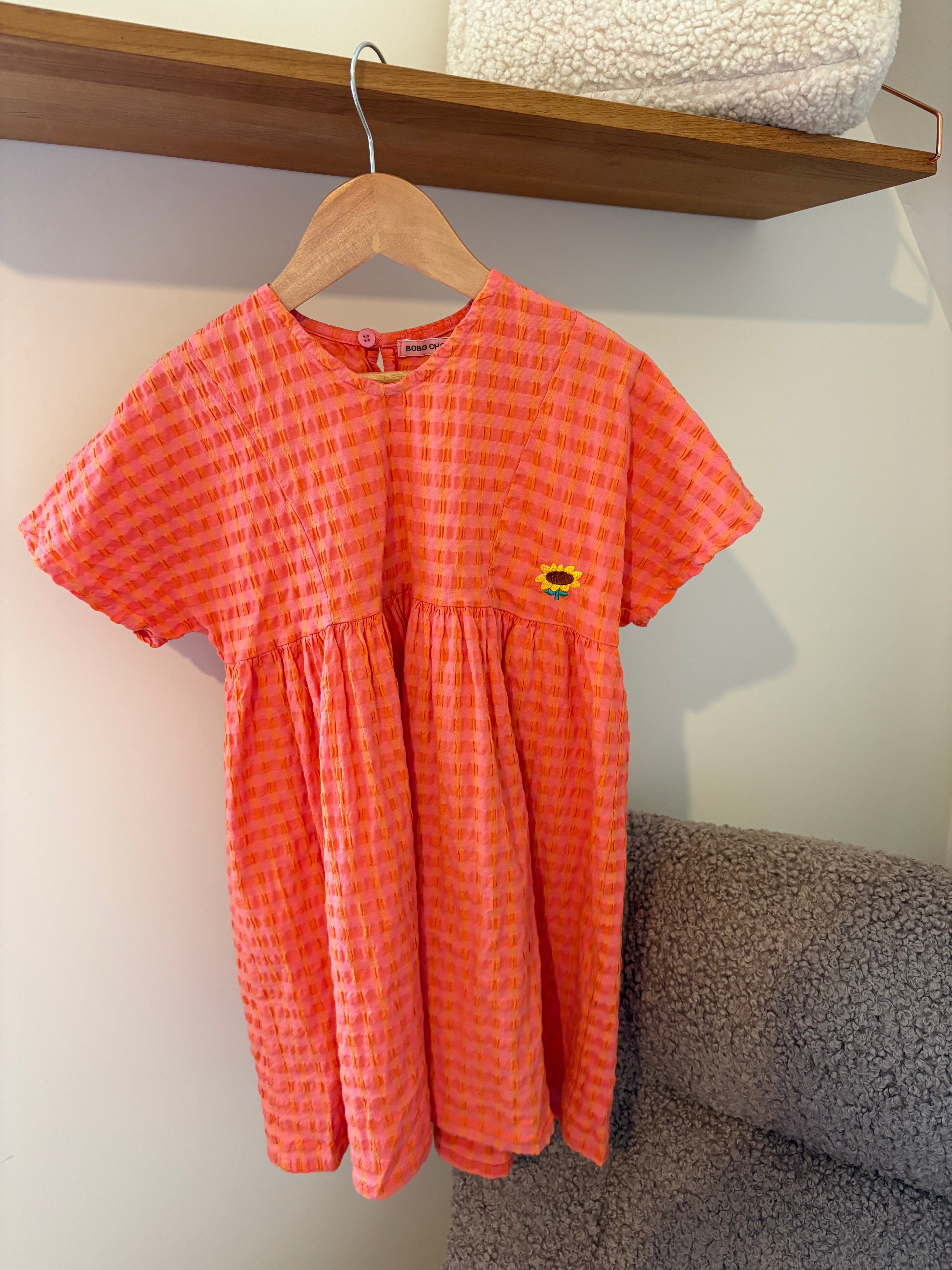Bobo Choses - oranje jurkje - 4/5Y
