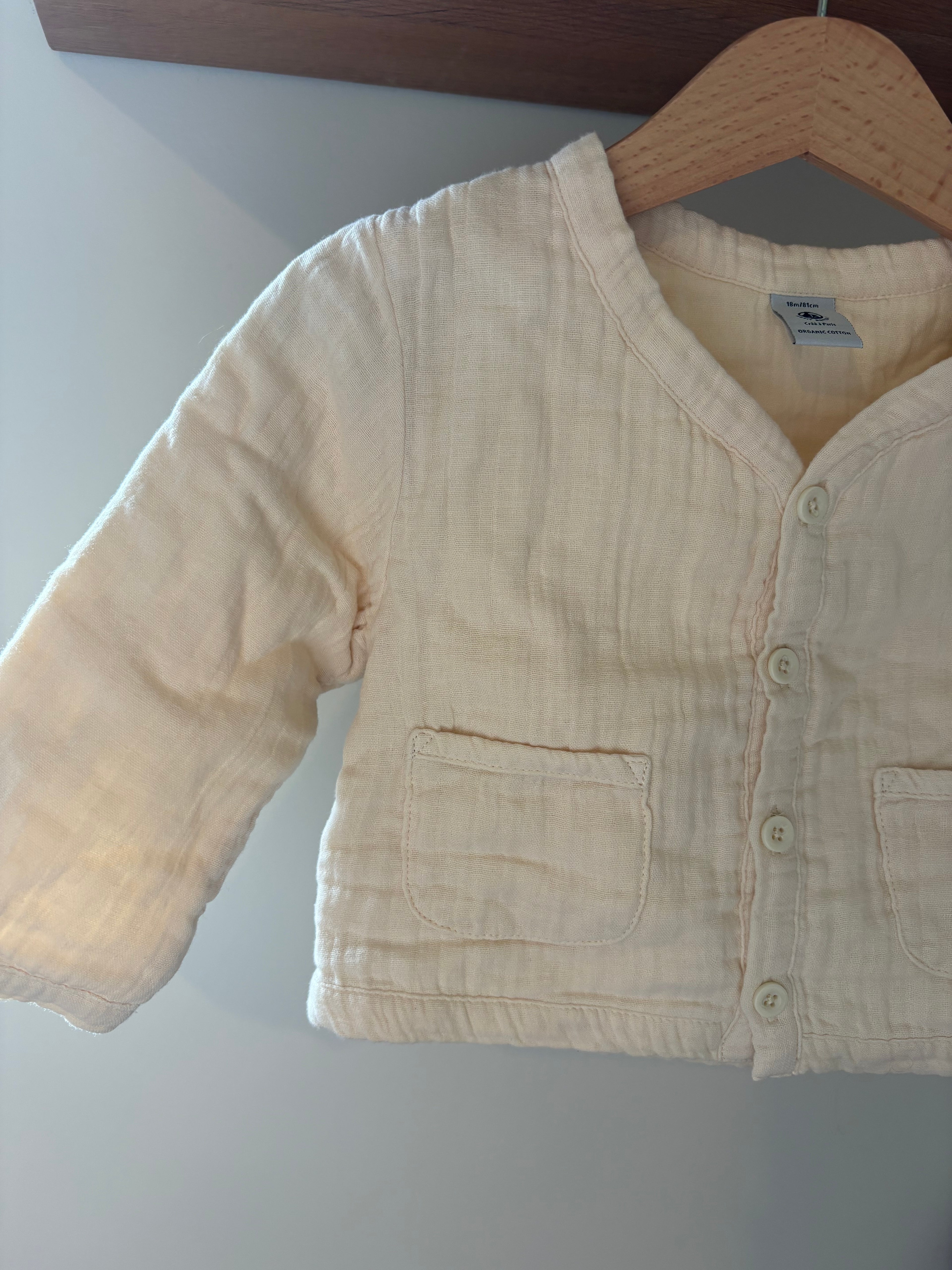 Petit Bateau - beige vestje - 80