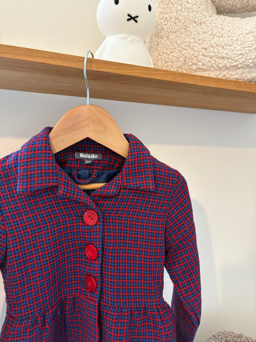 Bel&Bo - blazertje blauw & rood - 104
