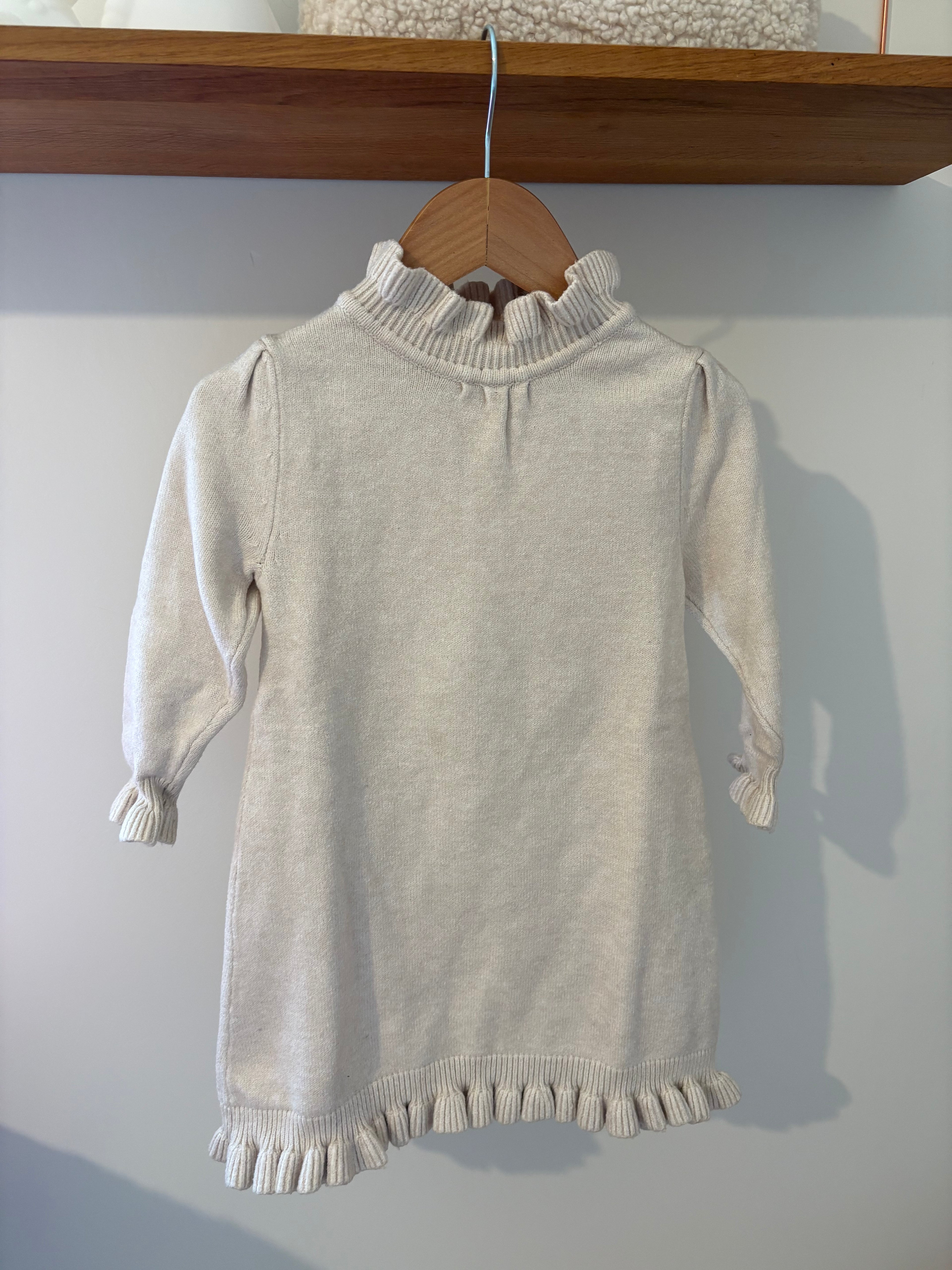 Fliink - beige jurk met kraagje - 2Y