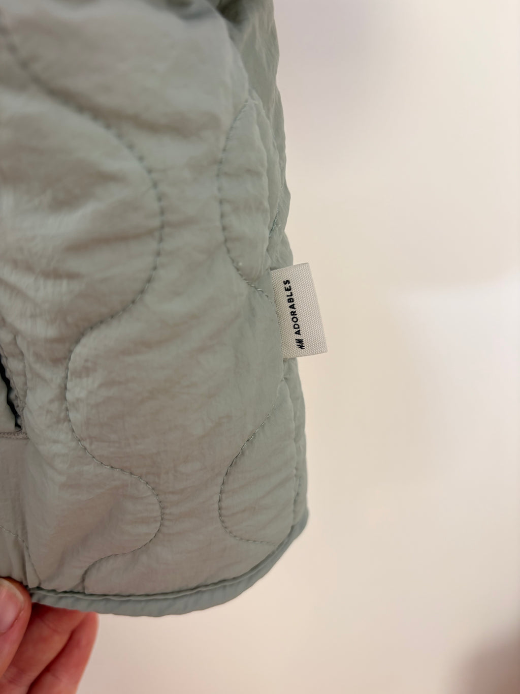 H&M - adorables reversible jasje muntgroen - 86