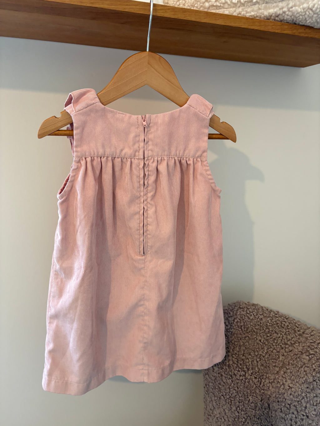 Benetton - ribflueel jurkje roze - 3Y