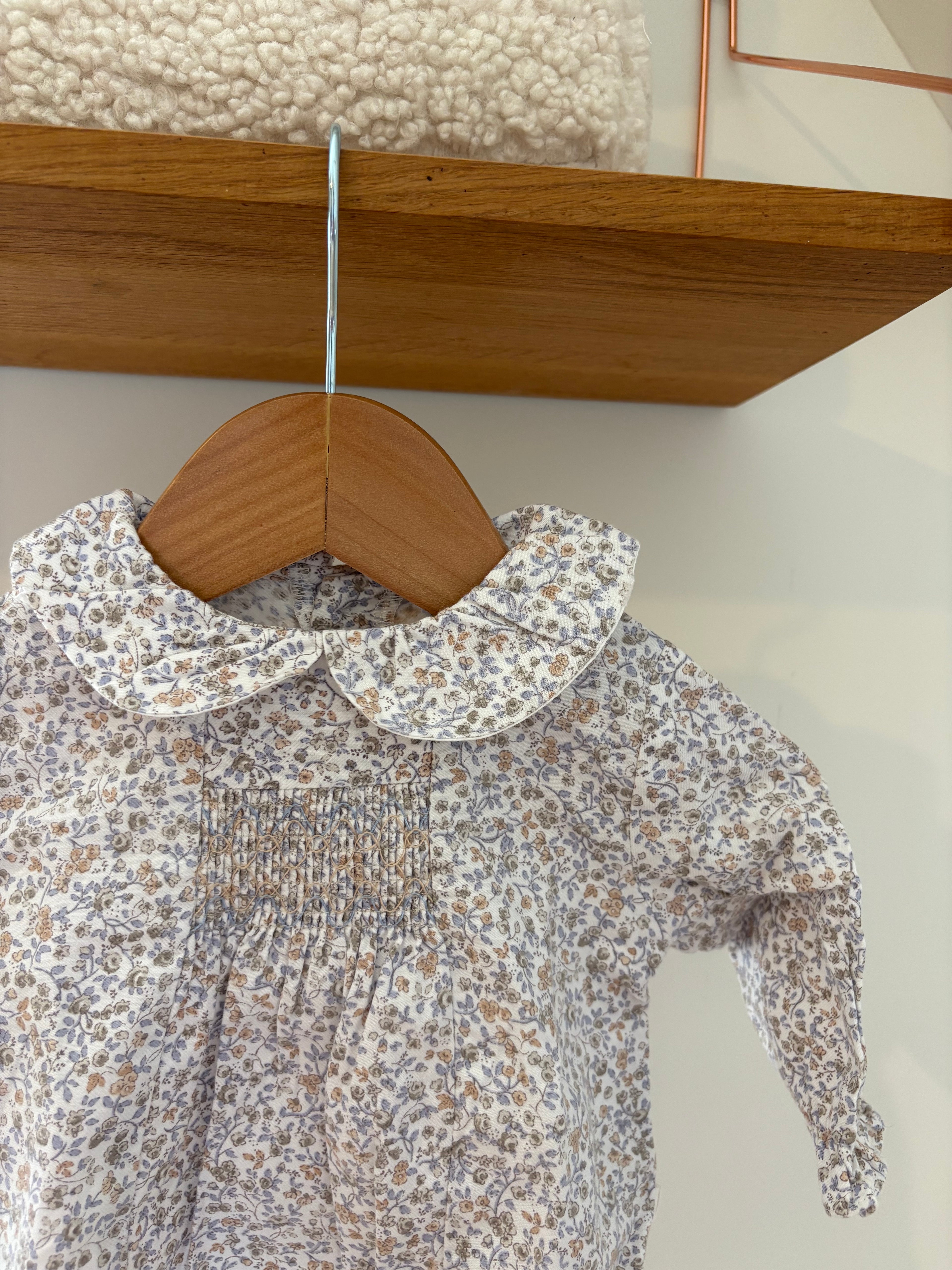 Laranjinha - blouseje bloemen met kraagje - 3M