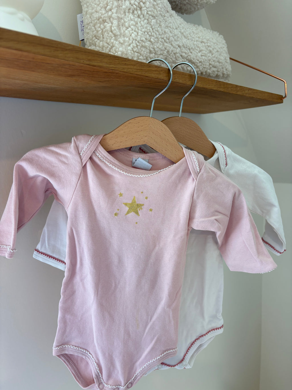 Petit Bateau - set 3 body's "doudou" - 6M