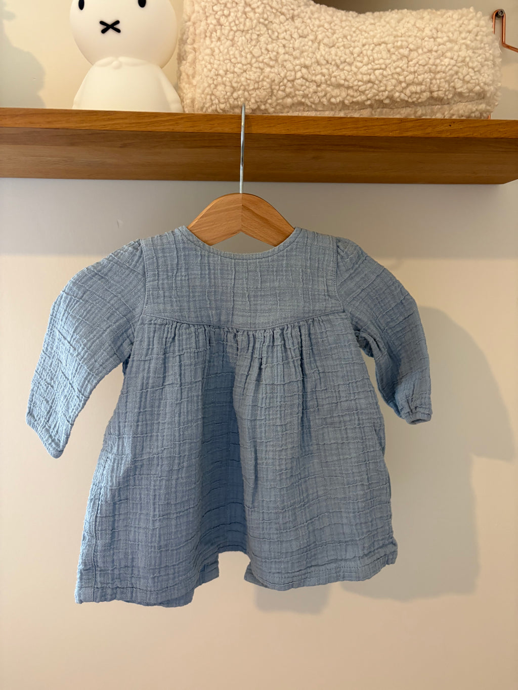 P'tit Filou - blauw jurkje - 6M