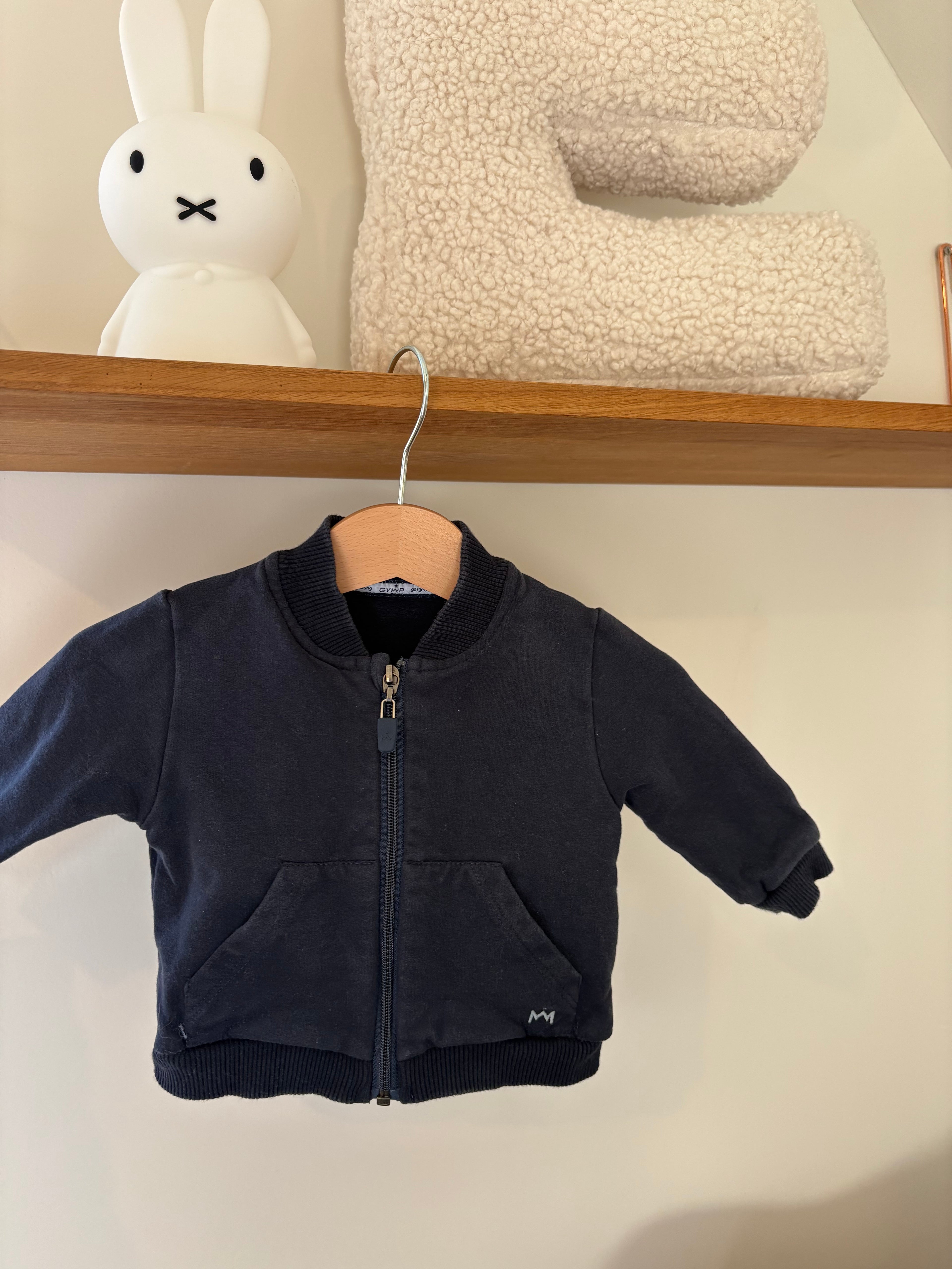 Gymp blauw truitje met rits - 62