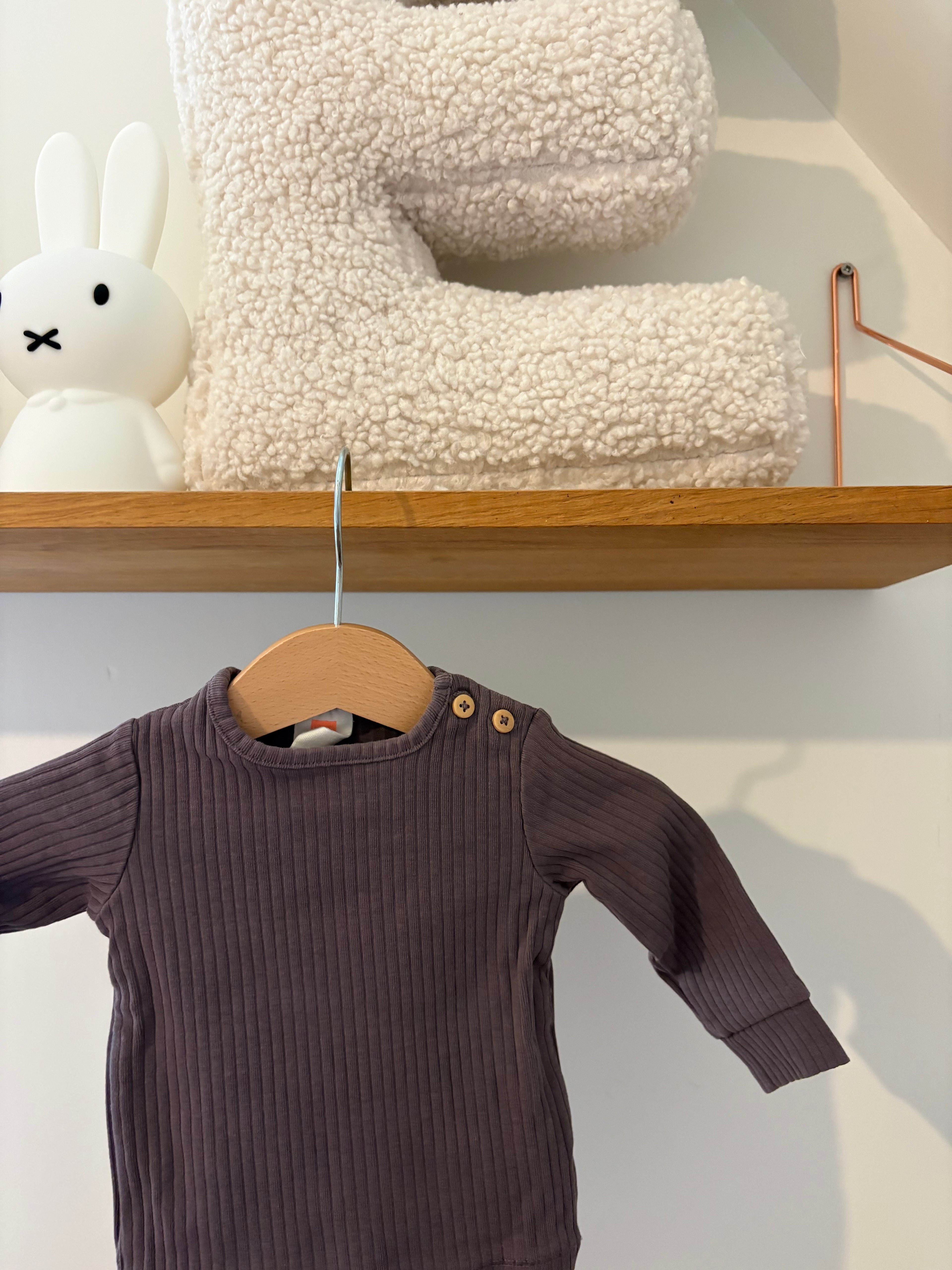 Hema - tshirt lange mouwen in mauve - 56