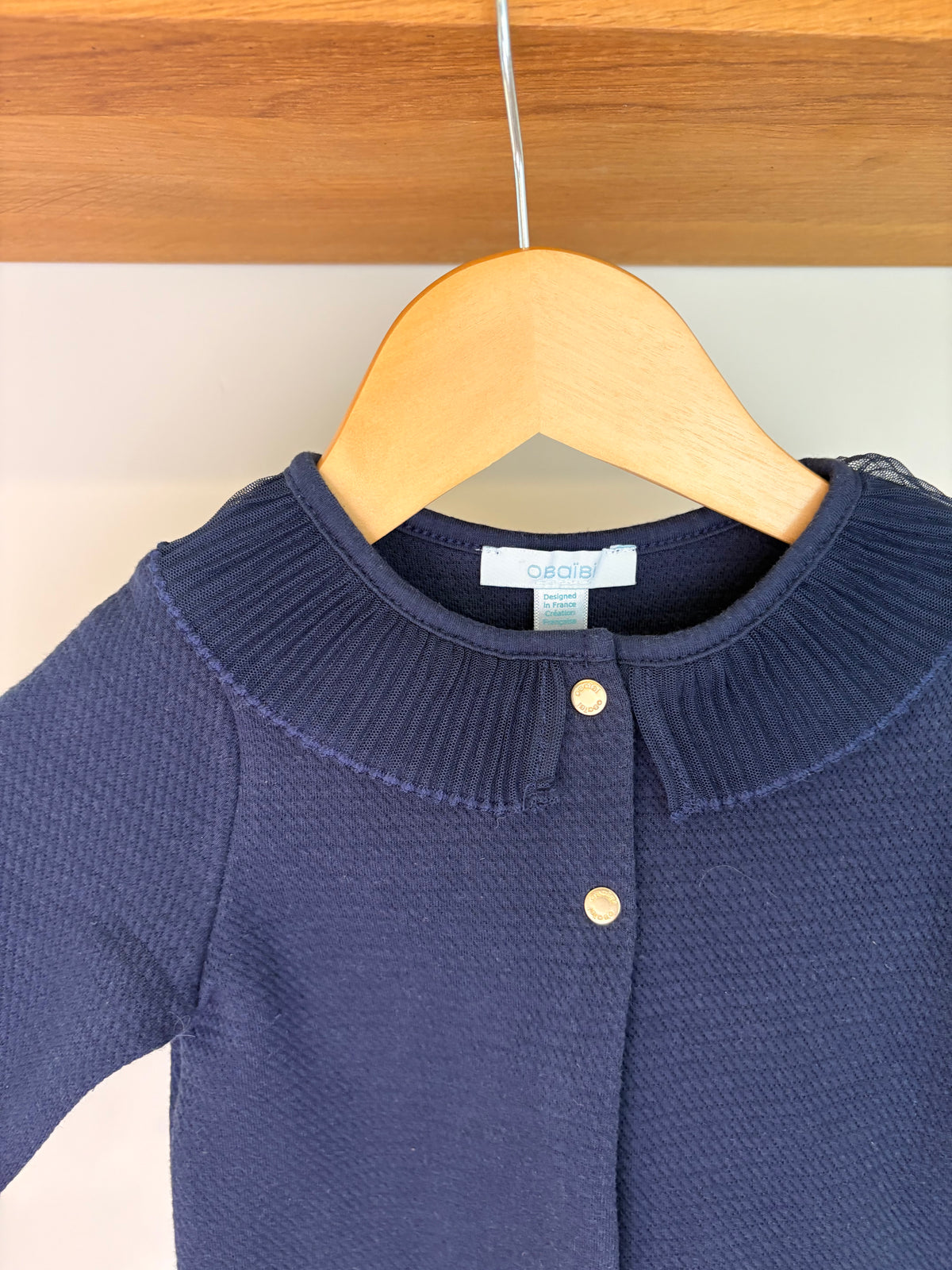 Obaibi - blauw giletje - 80